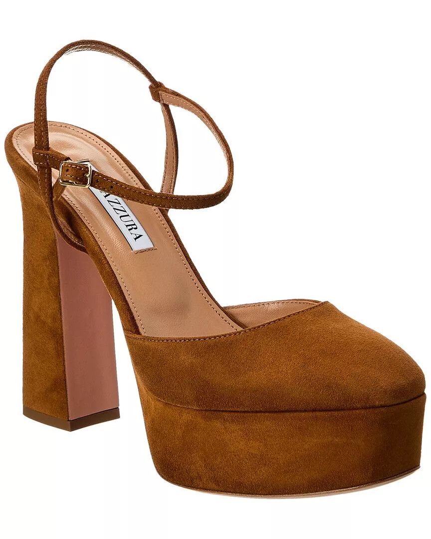 Aquazzura o1srvl11e1024 Platform in Brown Size US 6 / IT 36 - 1 Thumbnail