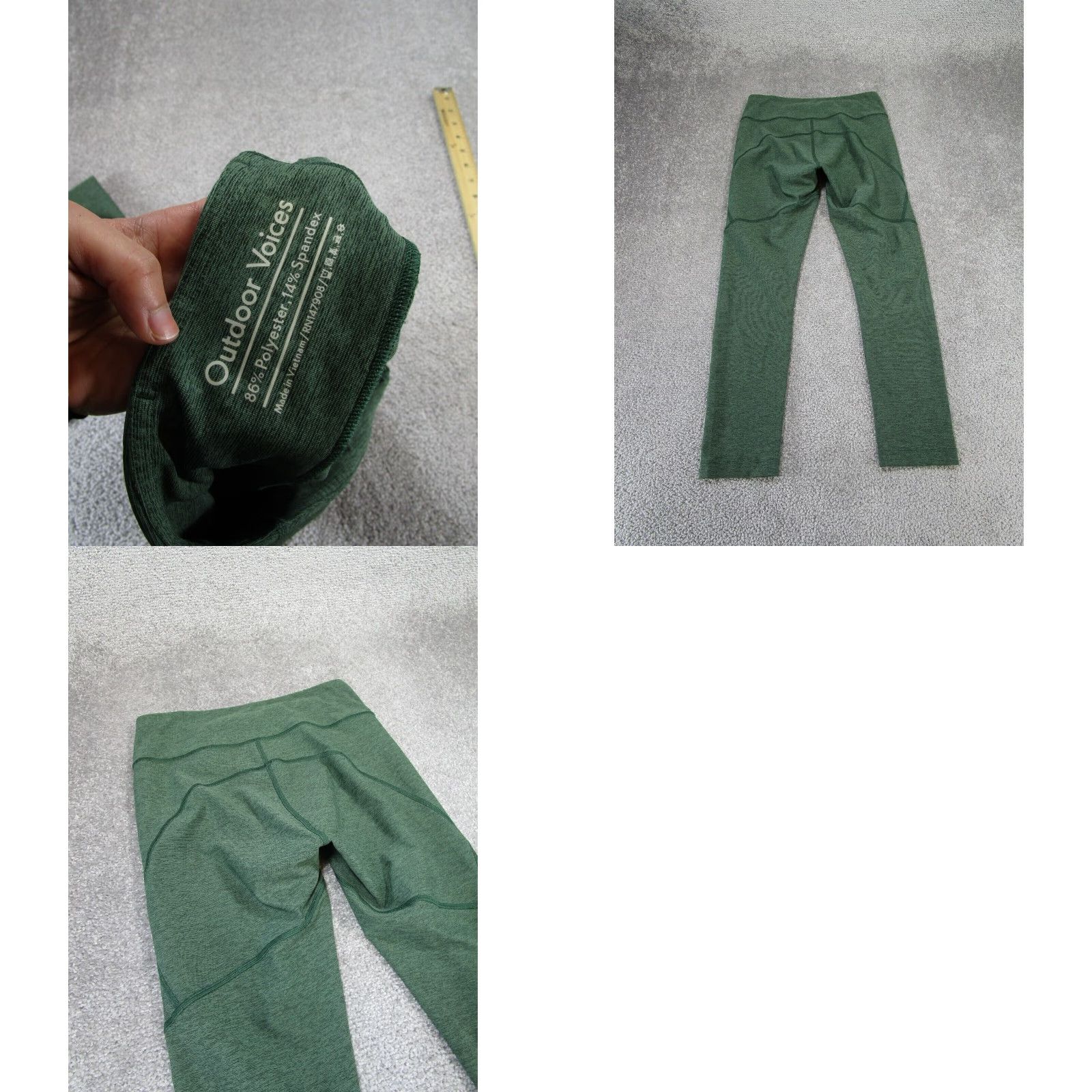 Outdoor Voices Outdoor Voices Womens Small Green Compression Leggings Crop Size 28" / US 6 / IT 42 - 8 Thumbnail