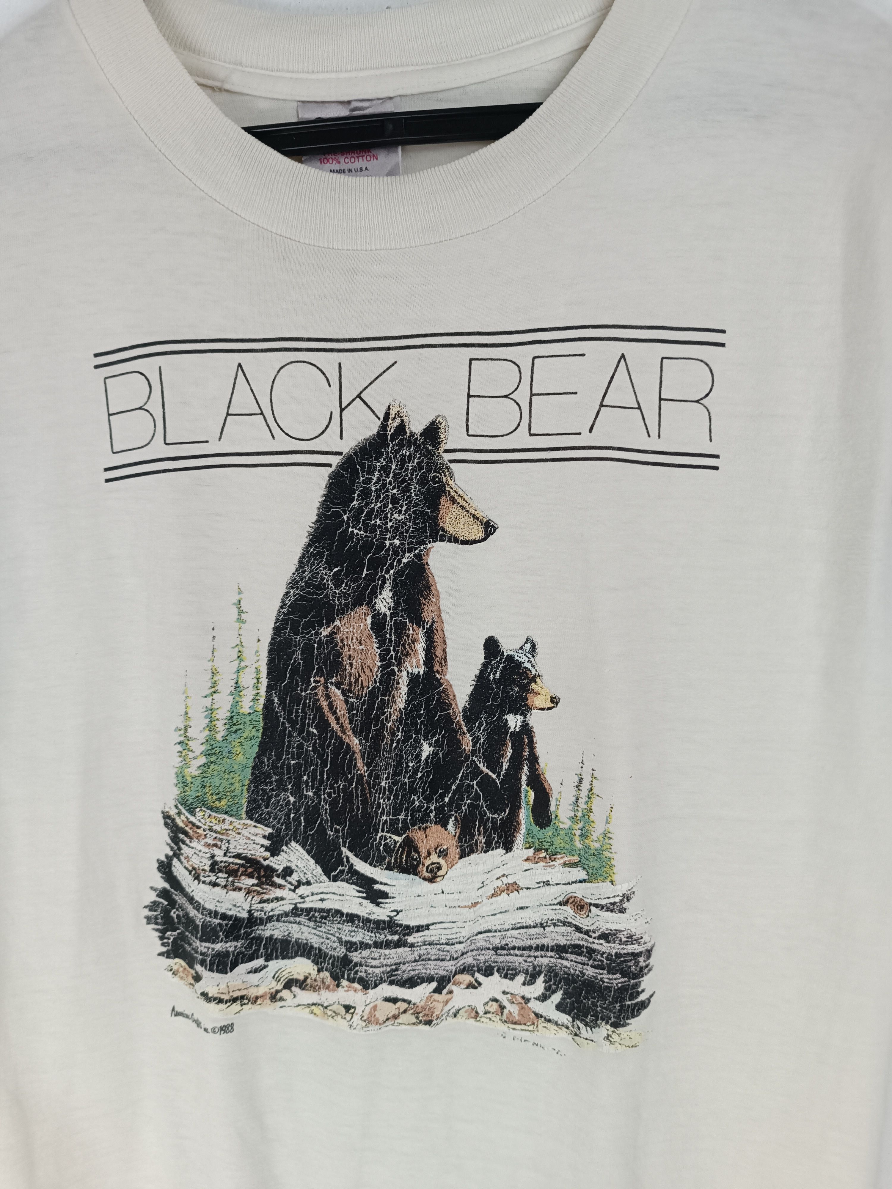 Vintage RARE🔥VINTAGE 80'S BLACK BEAR COLLECTOR ANIMAL HABITAT TEE Size US M / EU 48-50 / 2 - 13 Thumbnail