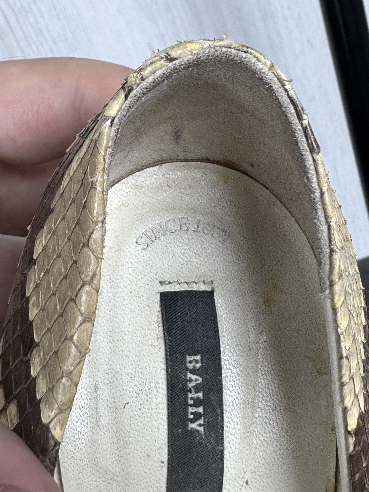 Bally BALLY Python Snake Skin Leather Pump Heels Shoes Size US 9.5 / IT 39.5 - 10 Thumbnail