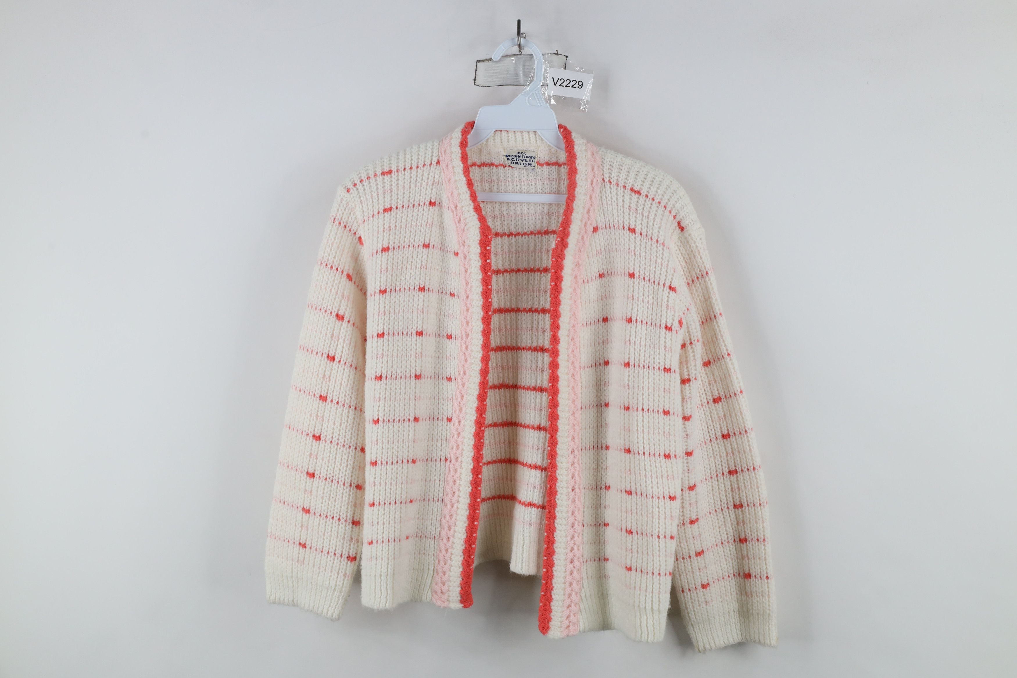 Vintage Vintage 60s 70s Streetwear Ribbed Knit Open Front Sweater Size S / US 4 / IT 40 - 1 Thumbnail