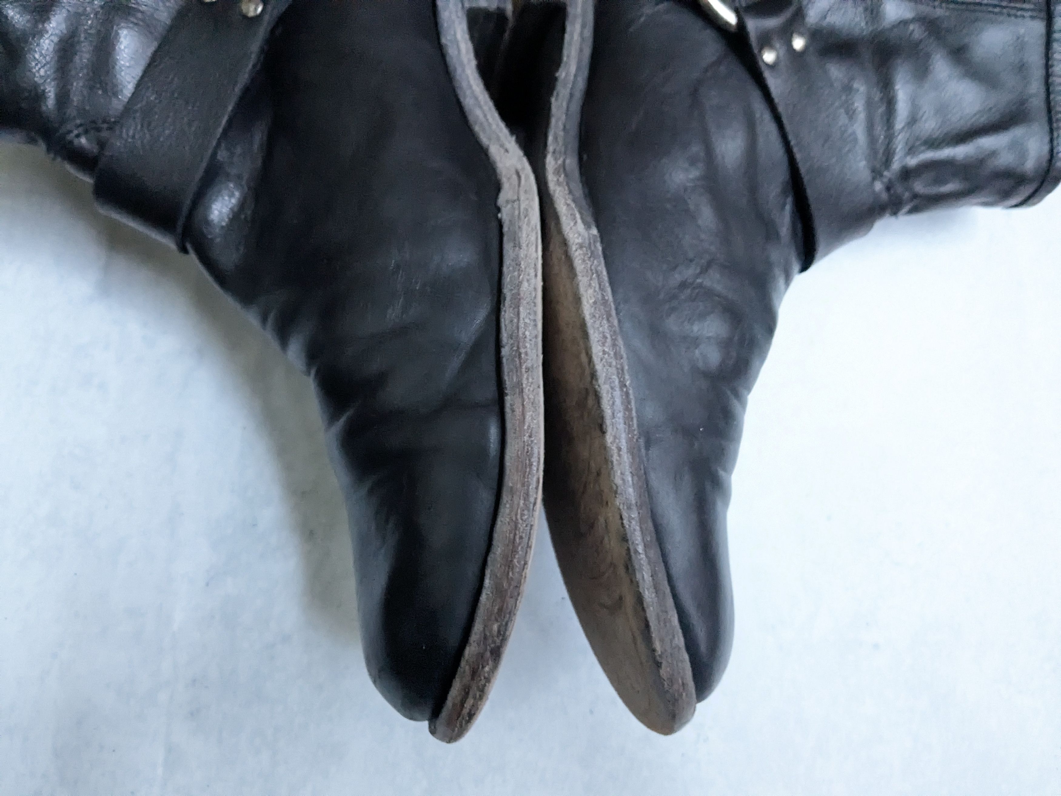 Frye Frye Harness Boots Black 10.5 D Back Zip Straps Size US 10.5 / EU 43-44 - 9 Thumbnail