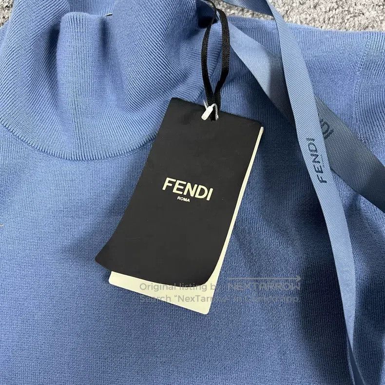 Fendi Fendi 23 show model ribbon wool knit sweater, long sleeve Size XS / US 0-2 / IT 36-38 - 5 Thumbnail
