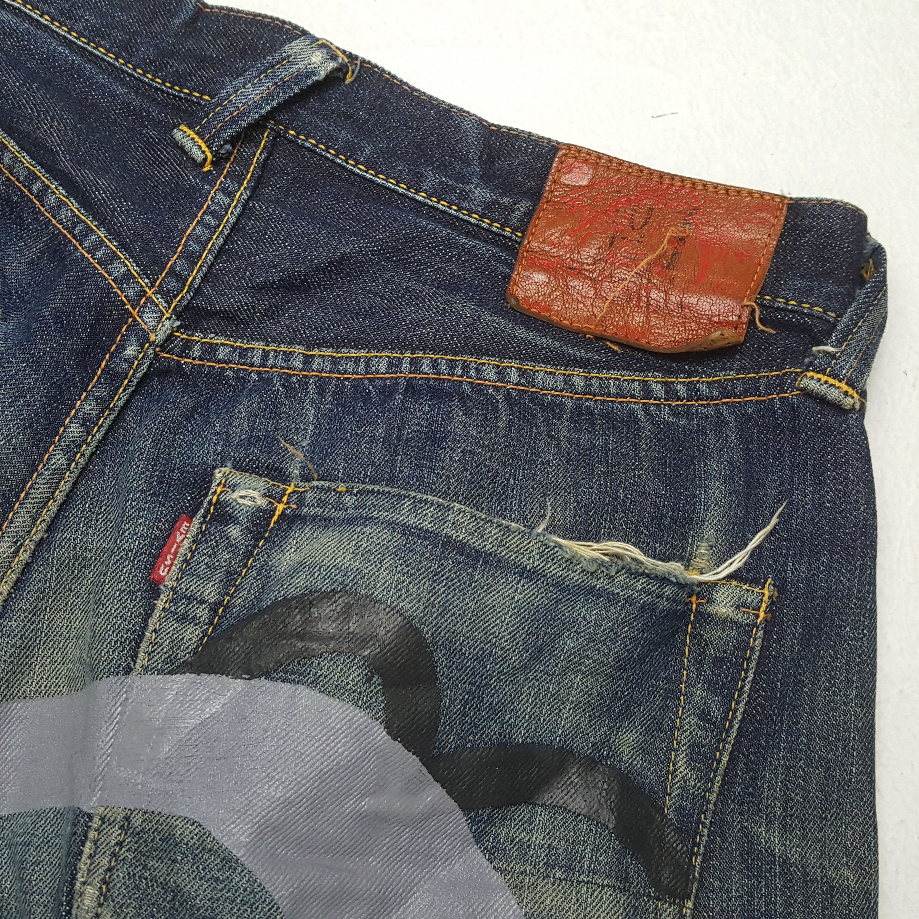 Vintage EVISU Japanese Brand Streetwear Custom Daicock Jeans Size US 29 - 15 Thumbnail