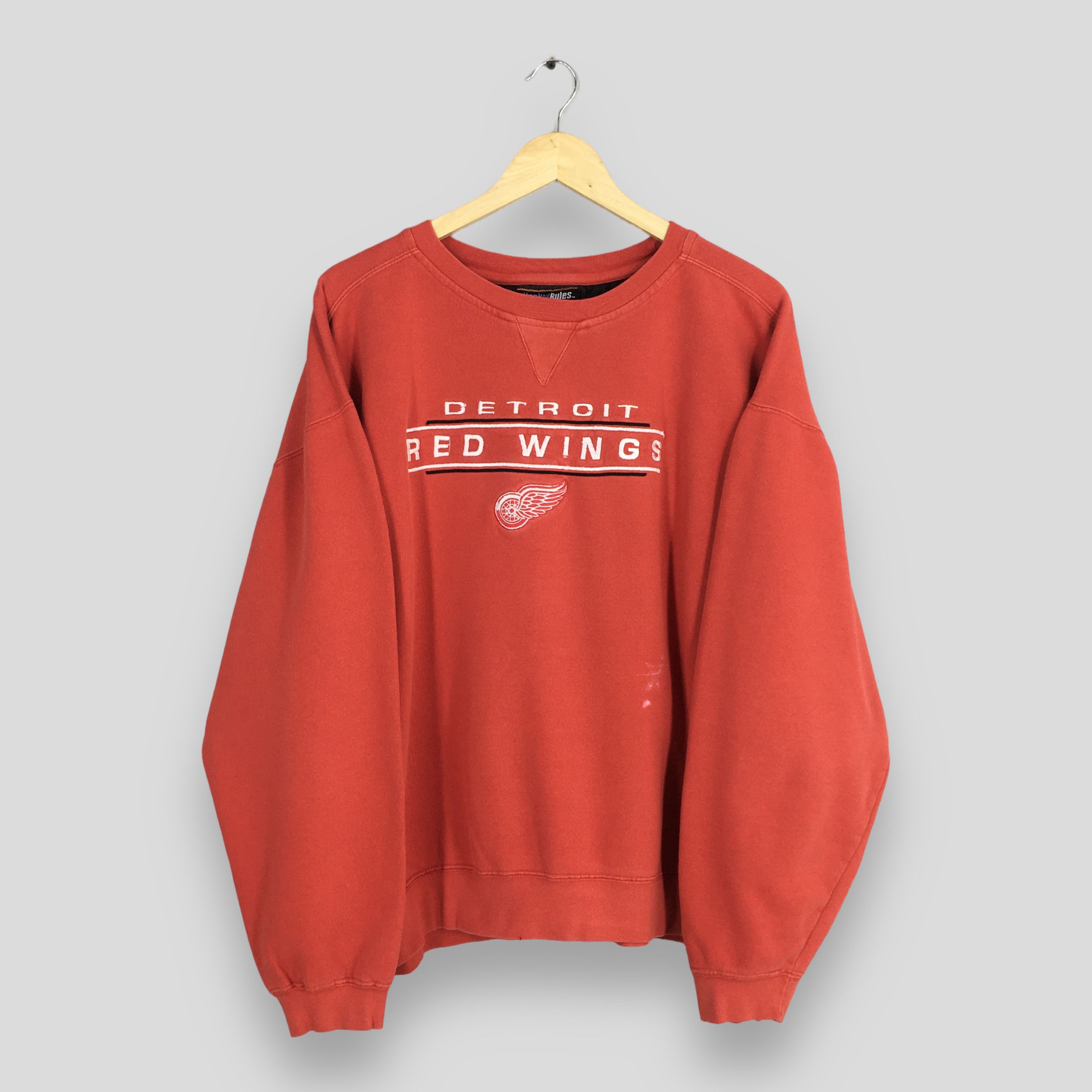 NHL Vintage 90s Detroit Red Wings NHL Sweatshirt XLarge Size US XL / EU 56 / 4 - 1 Thumbnail