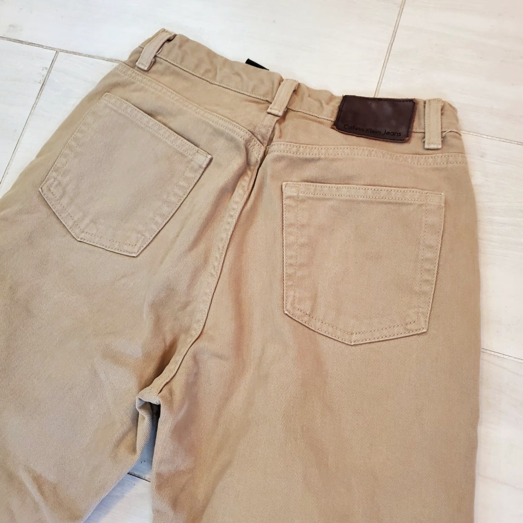 Calvin Klein VINTAGE Calvin Klein Jeans Men Denim Khakis 30x30 Regular Beige 100% Cotton Easy Fit Stained Size US 30 / EU 46 - 3 Thumbnail