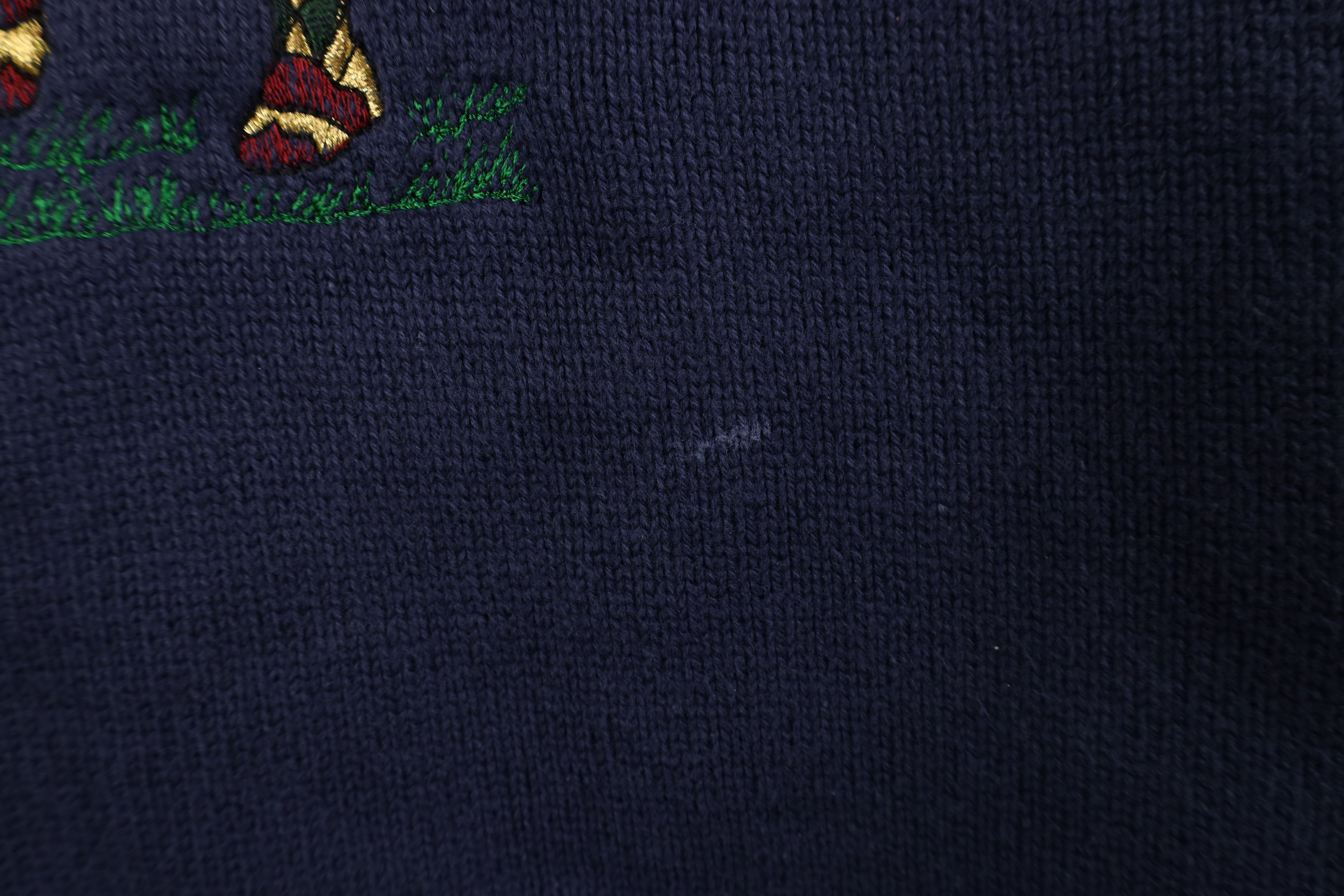 Vintage Vintage 90s Streetwear Cotton Knit Crewneck Sweater USA Size US XXL / EU 58 / 5 - 5 Thumbnail