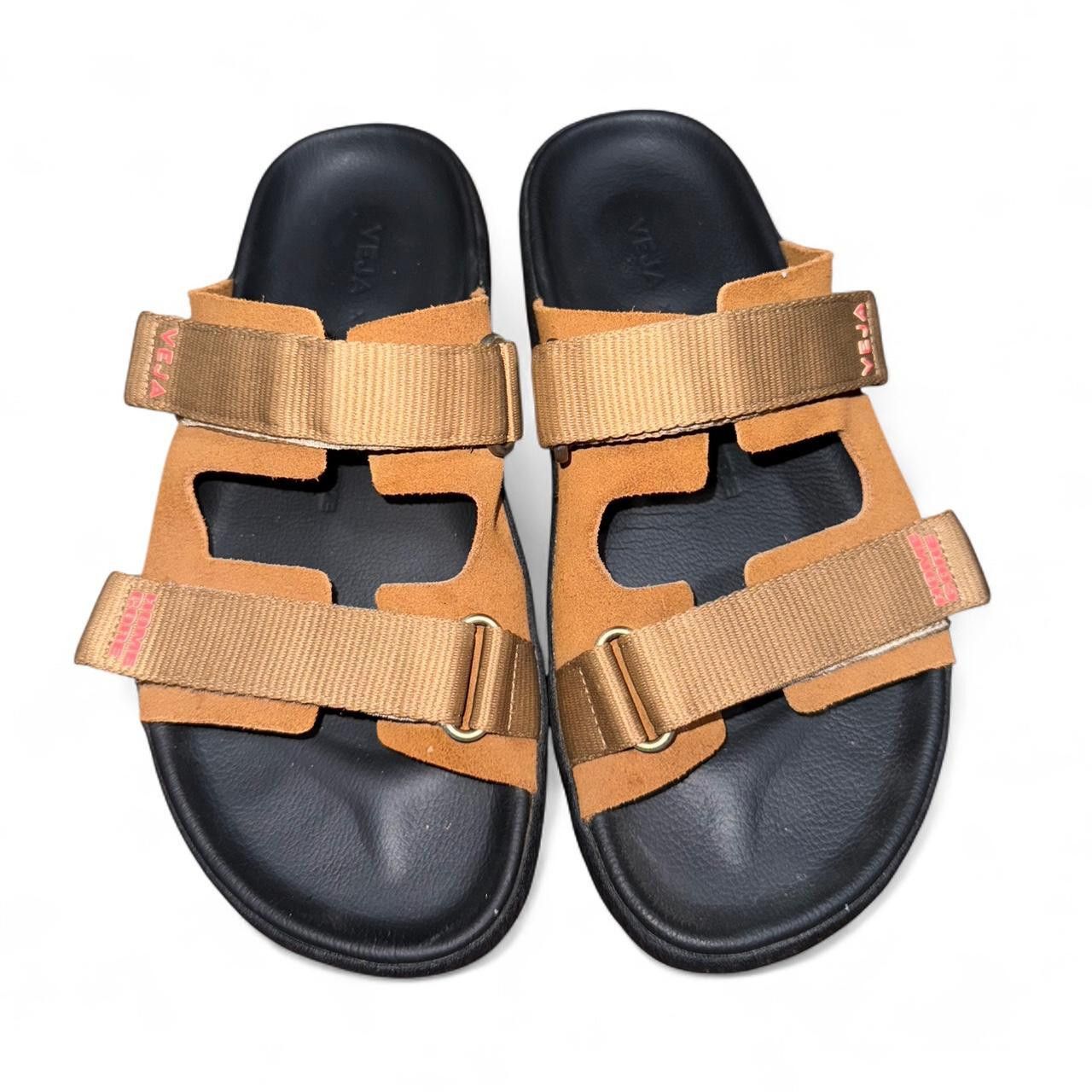 Veja Veja Men's Tan and Brown Slides Size US 7 / EU 40 - 6 Thumbnail