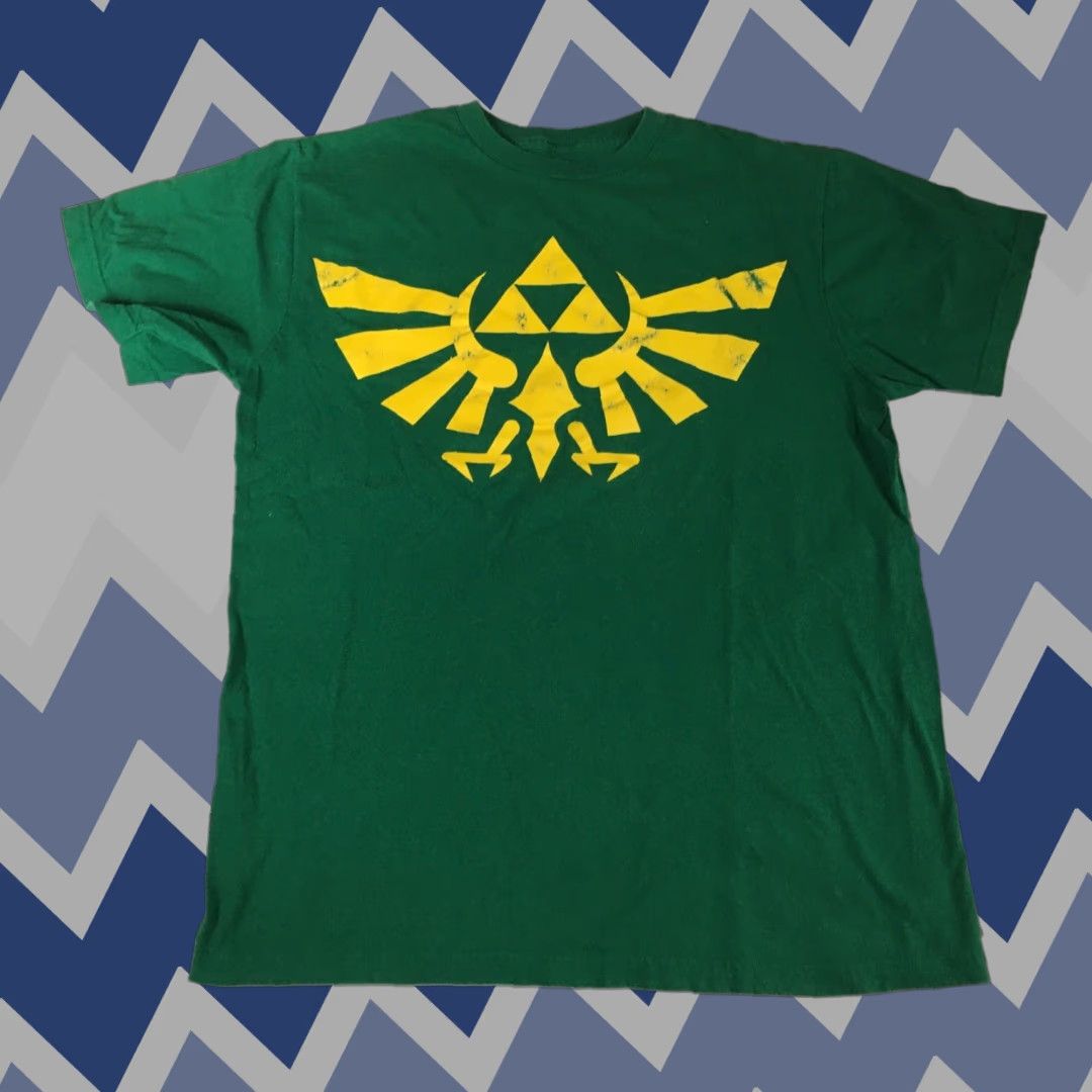 Nintendo VINTAGE Legend of Zelda T-shirt Nintendo Graphic Tee Kelly Green Men L Green EUC Size US L / EU 52-54 / 3 - 1 Thumbnail