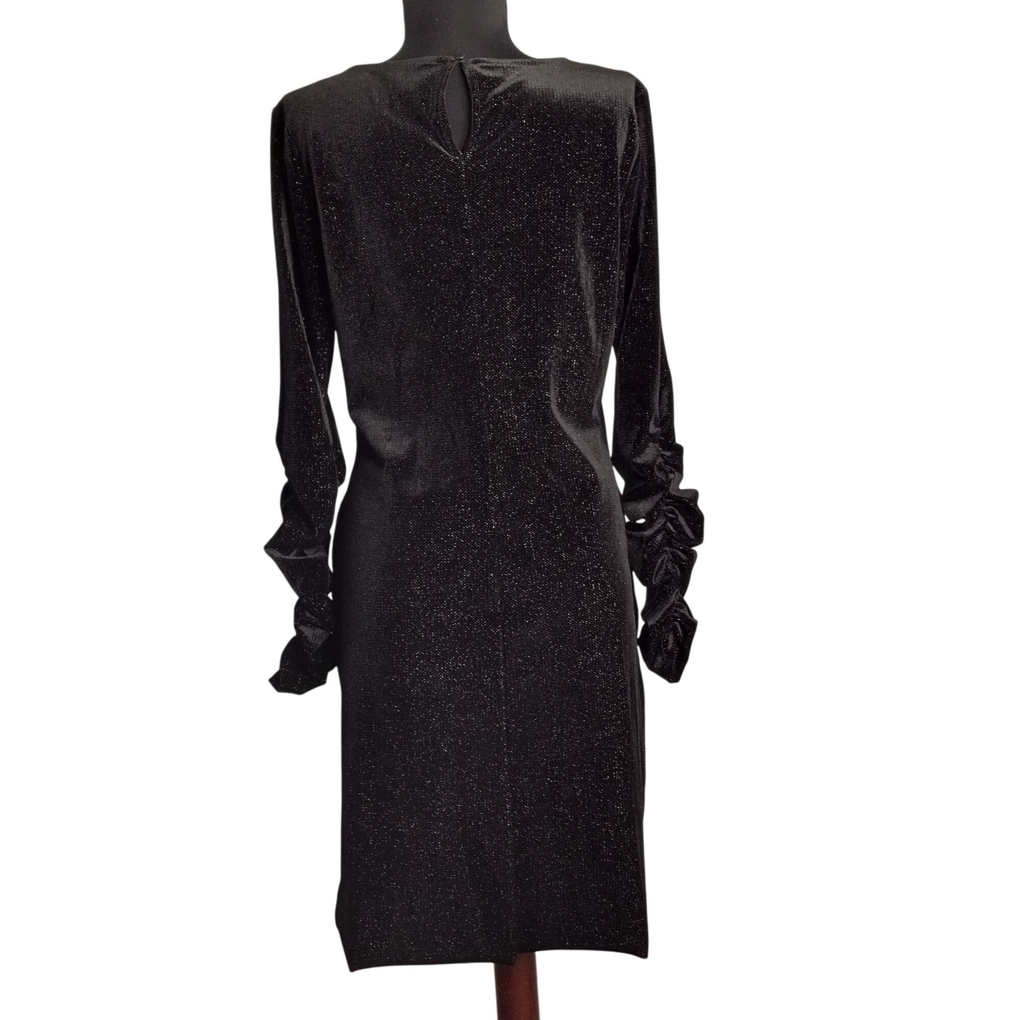 Vince Camuto Vince Camuto Size M Dress Black Sparkle Velvet Long Sleeve S Size M / US 6-8 / IT 42-44 - 4 Thumbnail