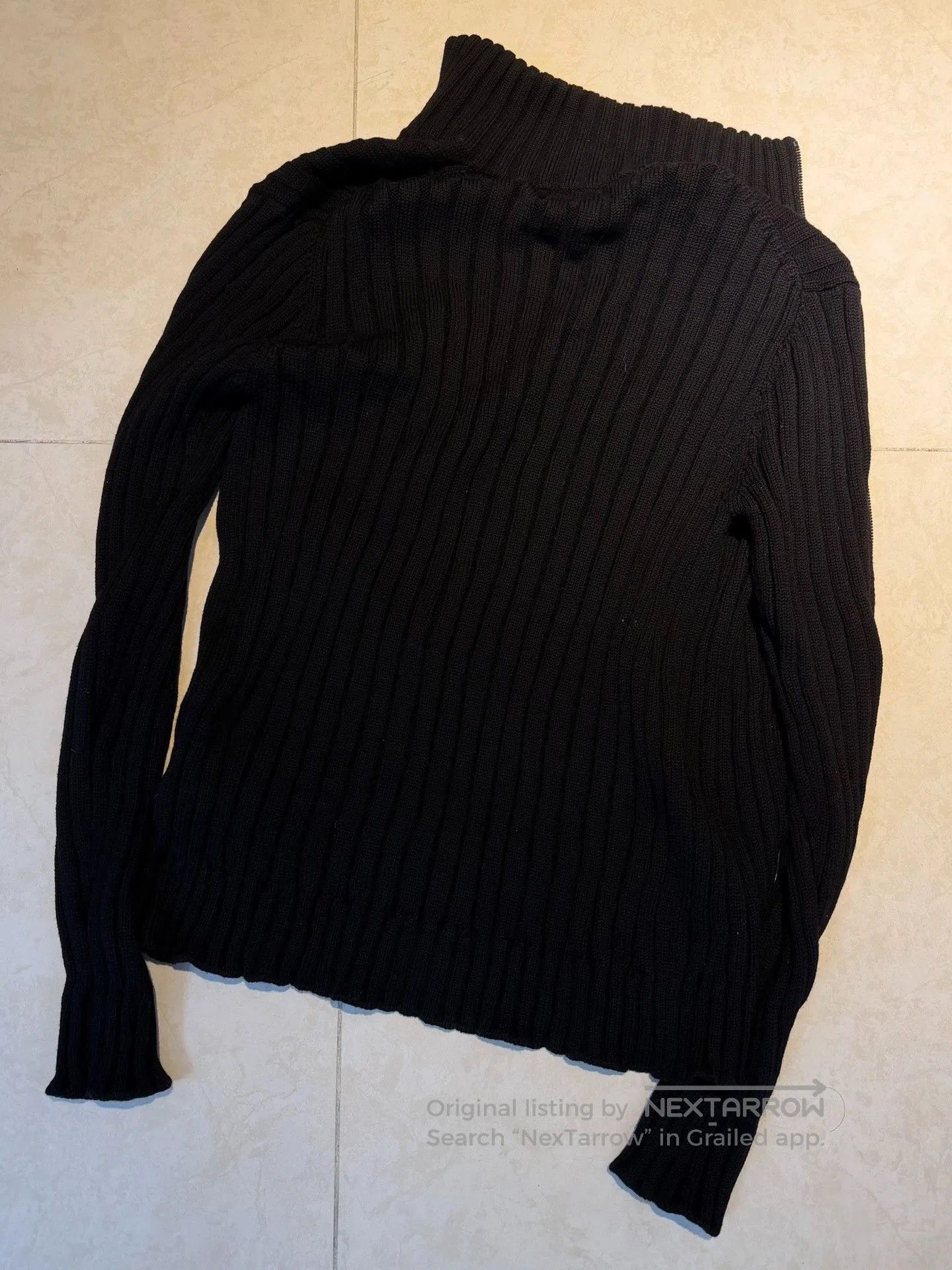 Prada PRADA Ribbed High Neck Zip Wool Jacket. Size US M / EU 48-50 / 2 - 4 Thumbnail