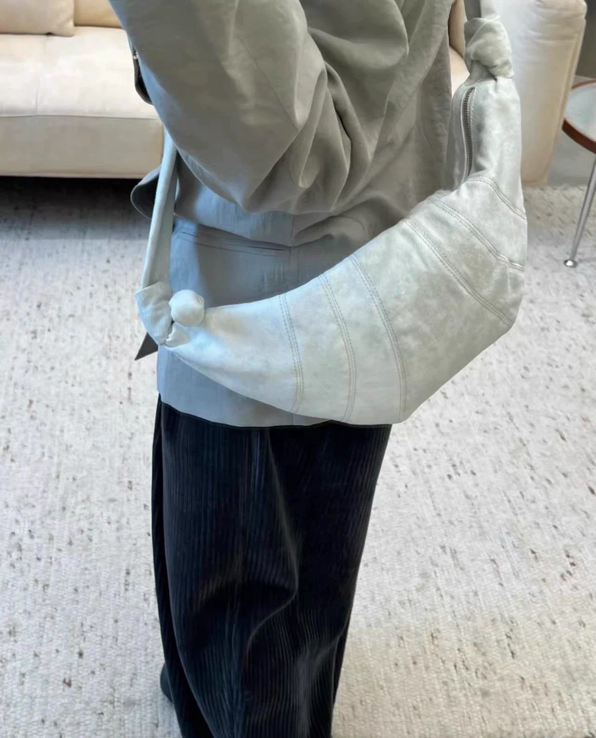 Lemaire Lemaire M Snowflake Denim Croissant Bag BN w/Dust Bag Size ONE SIZE - 2 Thumbnail