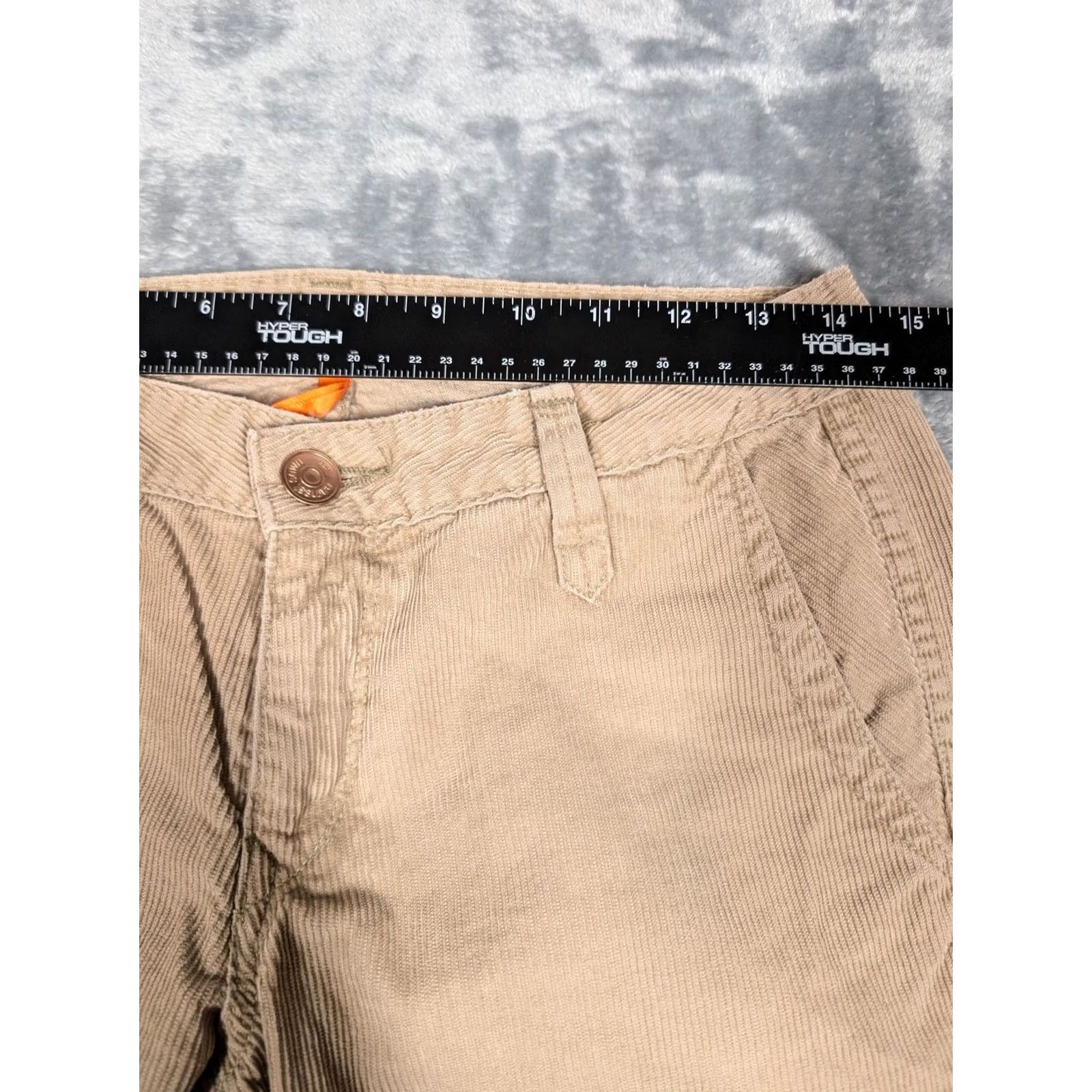 Vintage Earnest Sewn Pants Womens 29 Tan Corduroy Bootcut Low Rise Zip Fly Casual Flare Size 29" - 2 Thumbnail