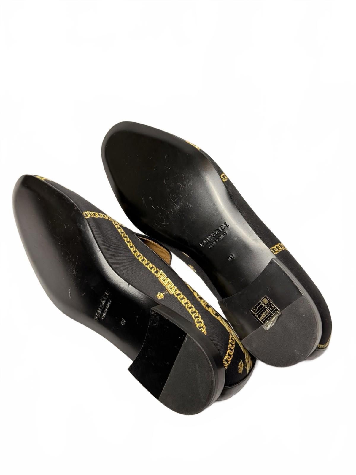 Versace Versace La Greca Chain Print Loafer Gold Silk SZ 41 US 8 Size US 8 / EU 41 - 6 Thumbnail