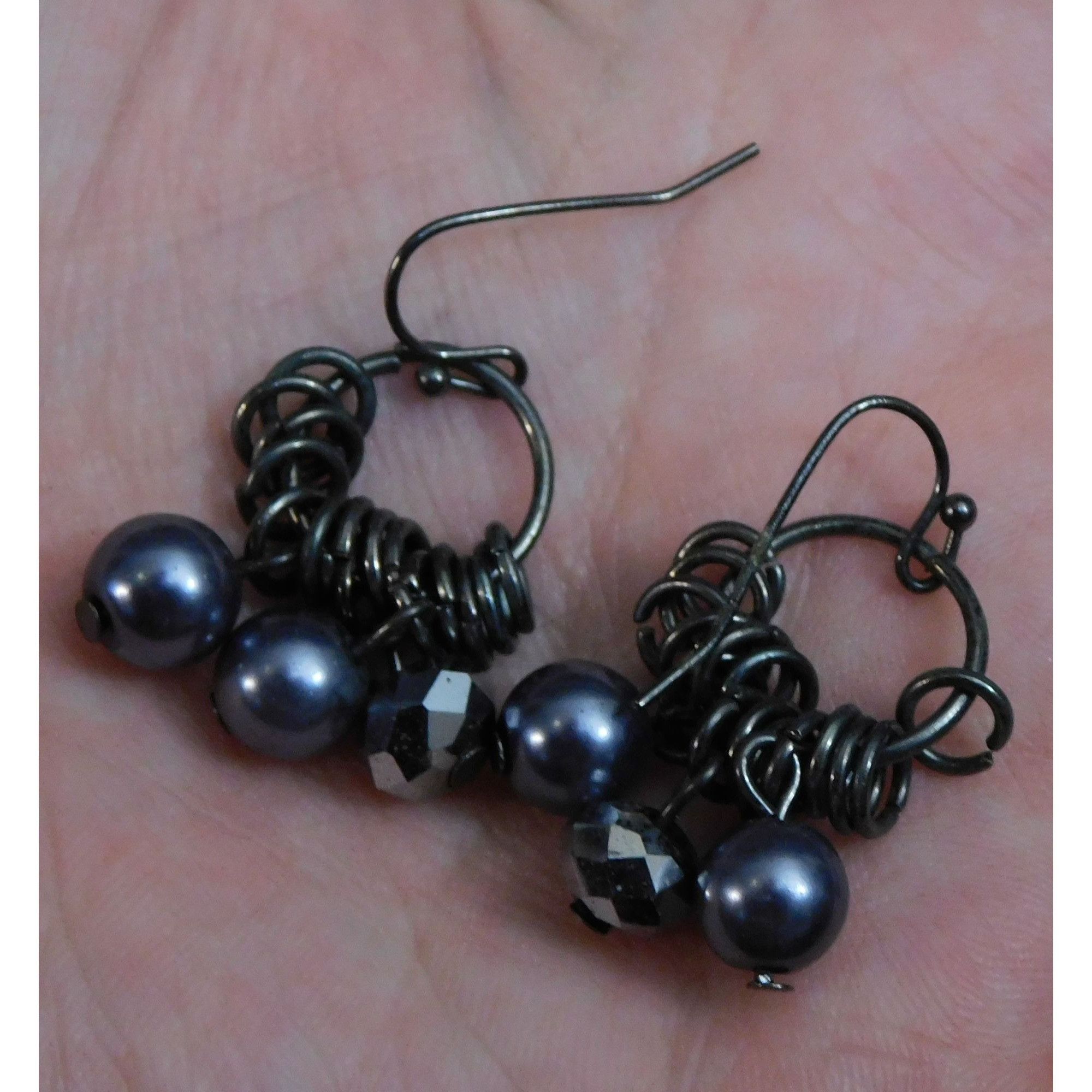 Other Gothic Chain Maille Beaded Drop Earrings Size ONE SIZE - 2 Thumbnail