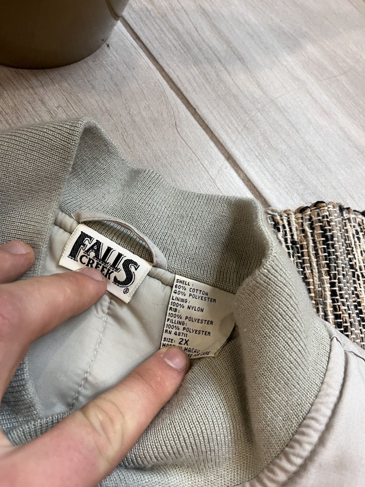 Alpha Industries × Vintage Vintage Bomber Jacket Grey Oversize Falls Creek minimalistic Size US XXL / EU 58 / 5 - 16 Thumbnail