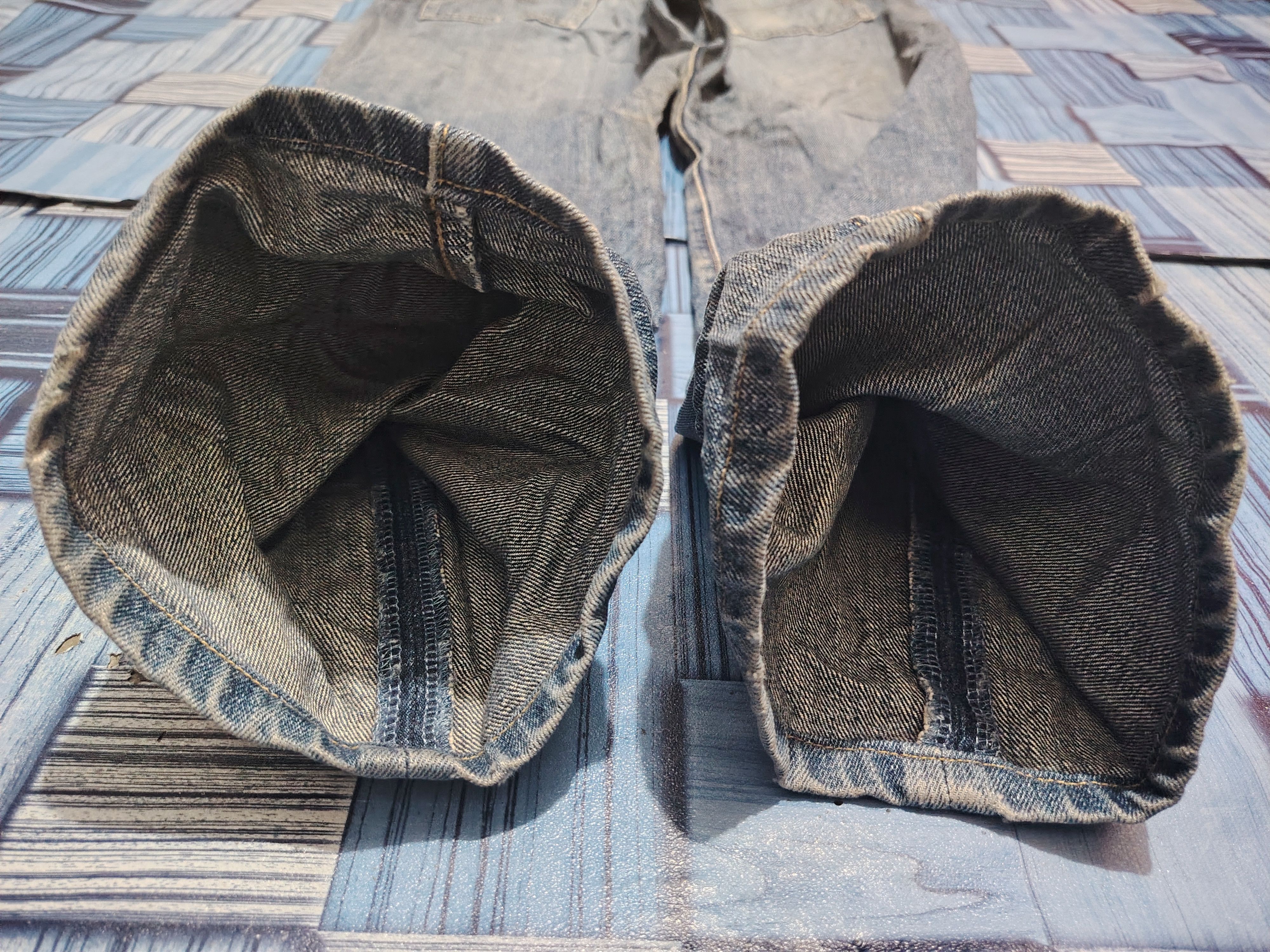 Big John Japanese Big John Distressed Jeans Baggy Style Size US 33 - 19 Thumbnail