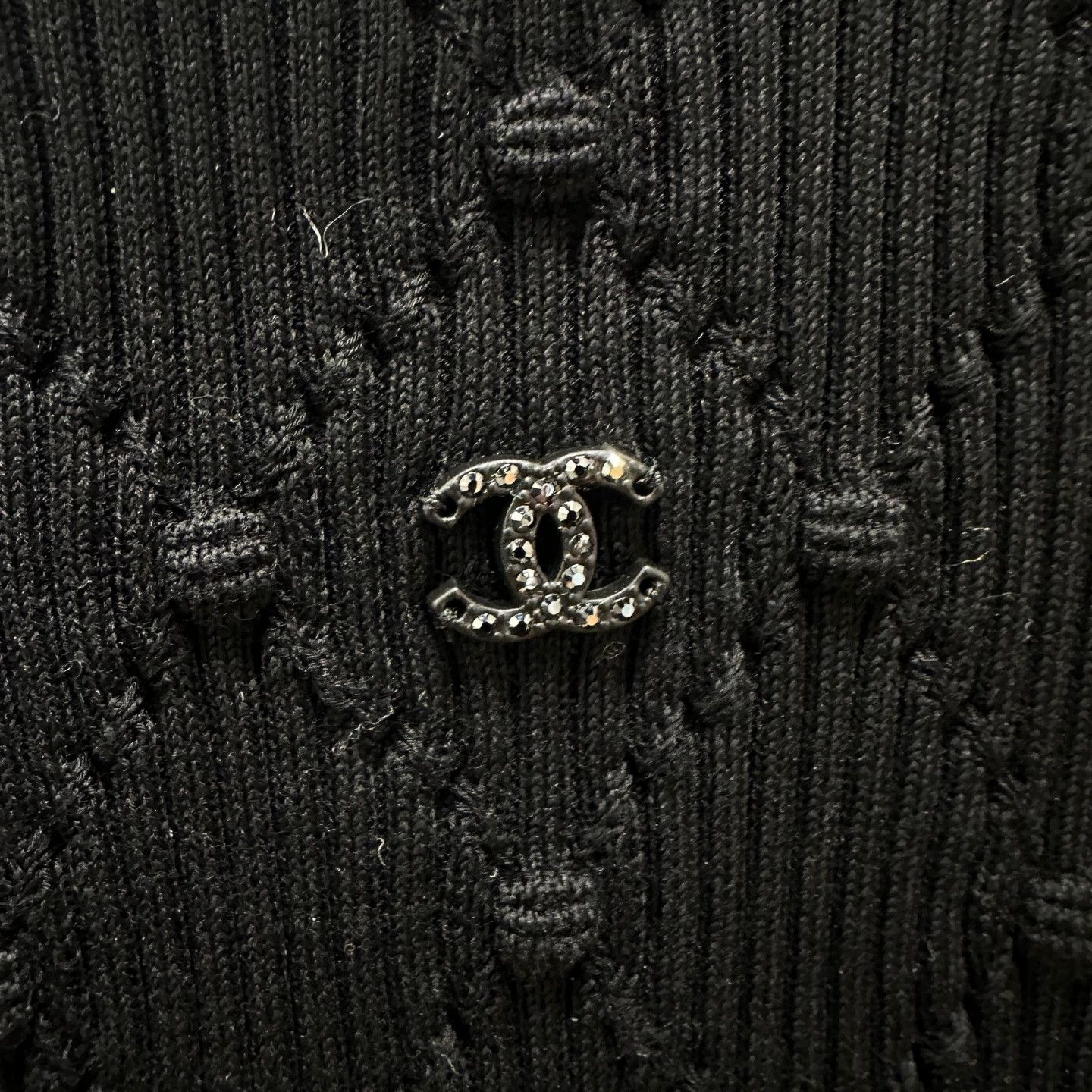 Chanel Chanel feb508 t-neck crystal logo 36 cotton ls Size XS / US 0-2 / IT 36-38 - 6 Thumbnail