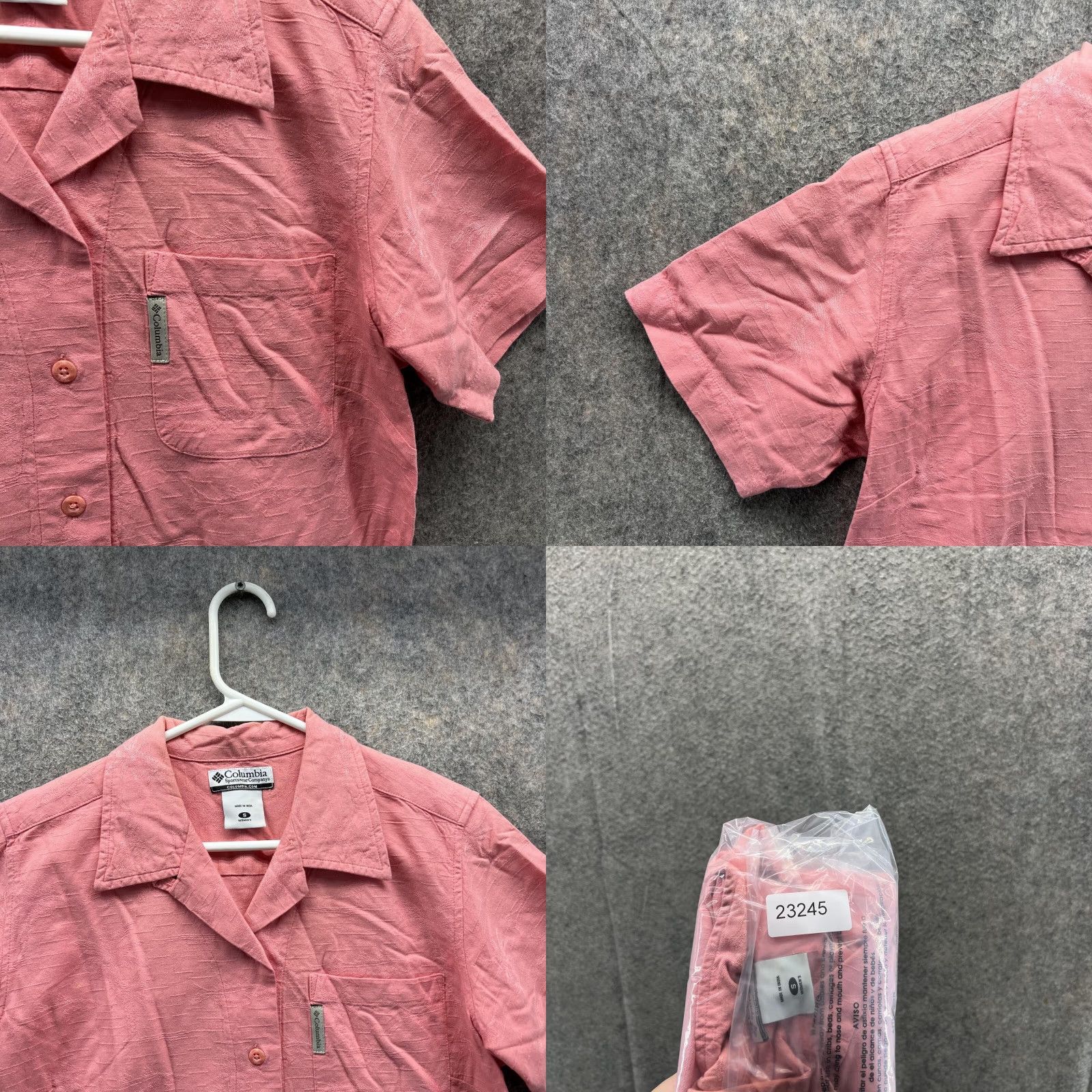 Pinko VINTAGE Columbia Shirt Women Small Pink Casual Button Down Sportswear Linen Vintage Size S / US 4 / IT 40 - 8 Thumbnail
