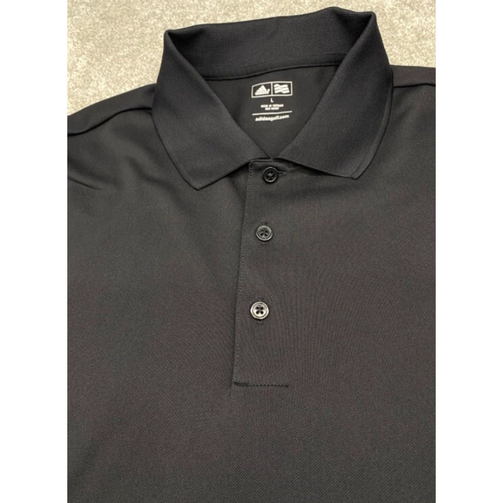 Adidas Adidas Golf Polo Shirt L Mens Black Short Sleeve Logo 6063 90s Event Athletic Polo Shirt adidas Golf Polo Size US L / EU 52-54 / 3 - 2 Thumbnail