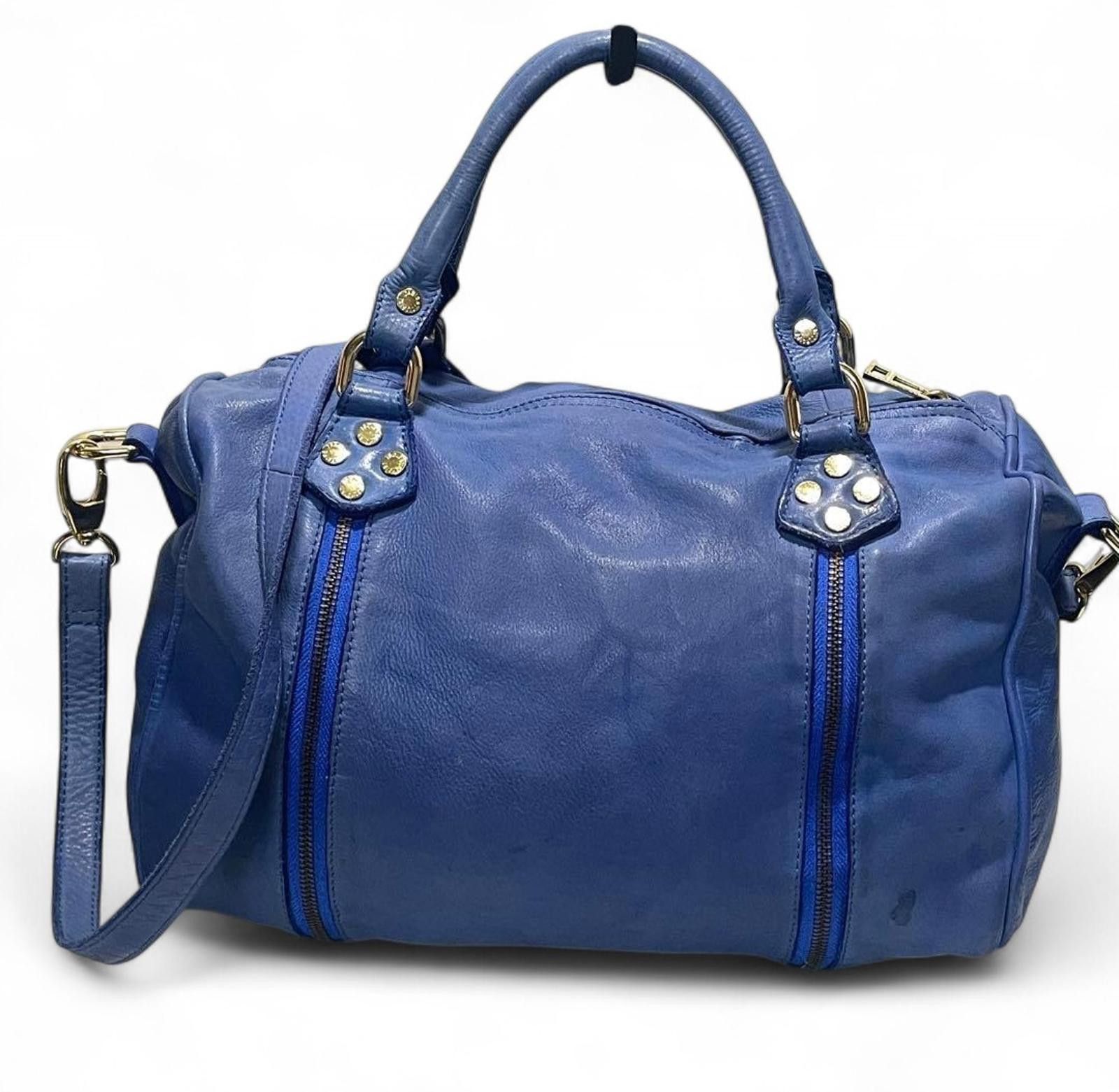 Zadig & Voltaire Zadig & Voltaire - Blue Leather Handbag Gold Hardware Size ONE SIZE - 2 Thumbnail