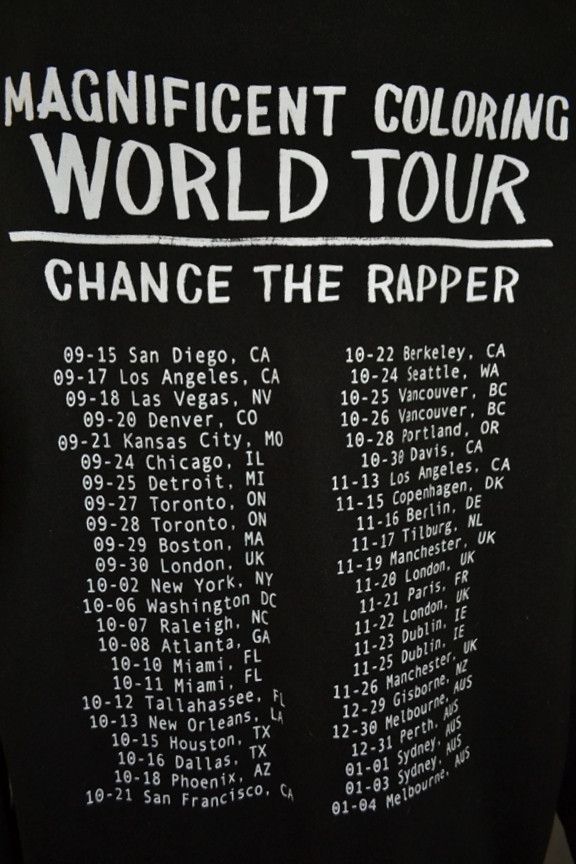 Band Tees × Chance The Rapper × Rap Tees Chance the Rapper 2016 Magnificent Coloring Tour Hoodie Size M / US 6-8 / IT 42-44 - 3 Thumbnail