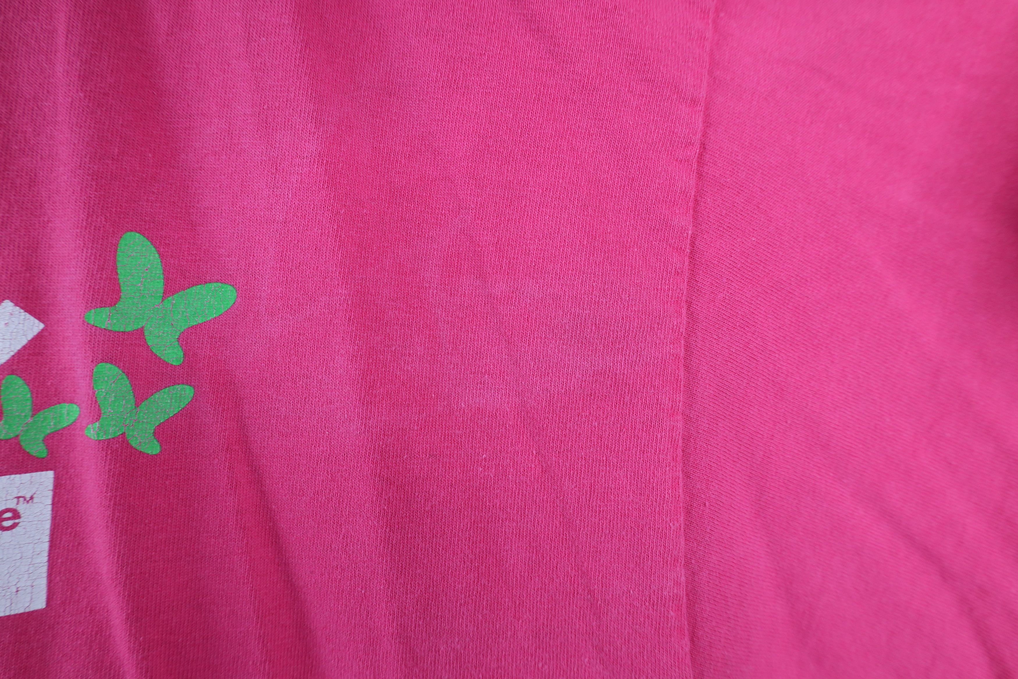 Vintage Vintage 90s Y2K Tupperware Butterfly T-Shirt Pink Cotton Size XXL / US 16-18 / IT 52-54 - 10 Thumbnail
