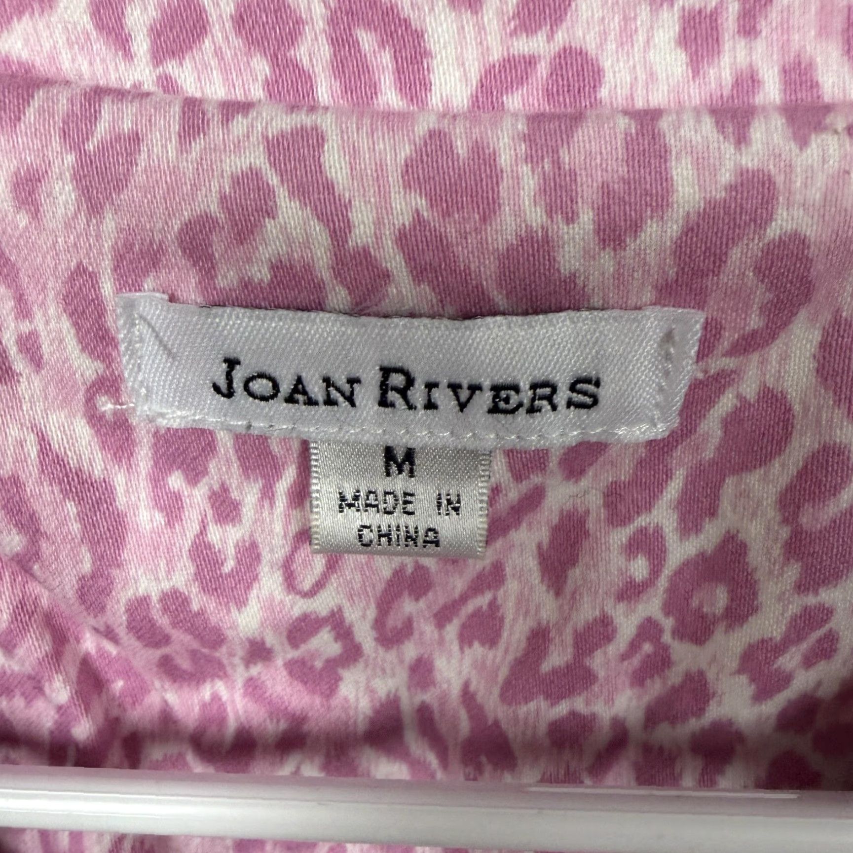 Vintage Joan Rivers Blazer Womens M Pink Leopard Collared 3/4 Sleeve Notch Lapel Button Front Vintage No Size M / US 6-8 / IT 42-44 - 5 Thumbnail
