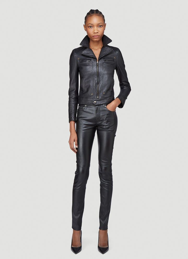 Saint Laurent Paris o1b1hav110525 496409 Signature Low Waisted Skinny Jeans Size 28" / US 6 / IT 42 - 2 Thumbnail