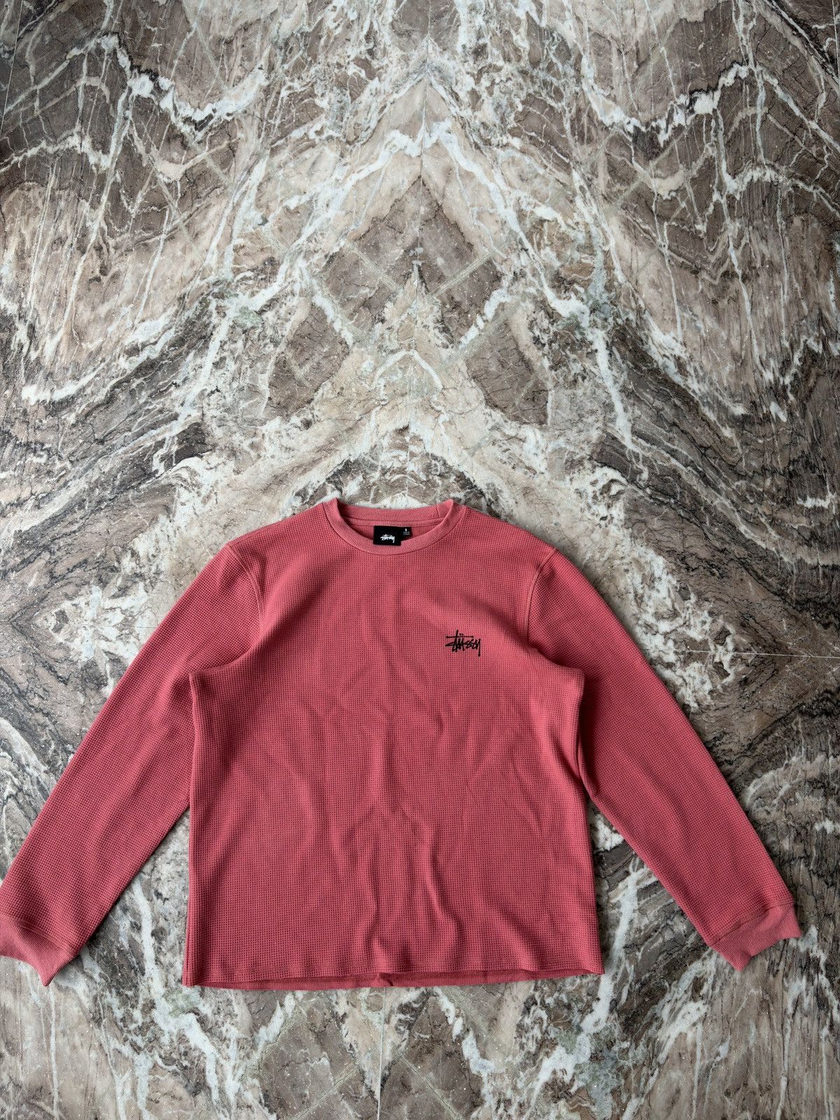 Stussy Stüssy Long Sleeve Thermal shirt with a waffle knit Size US M / EU 48-50 / 2 - 2 Thumbnail
