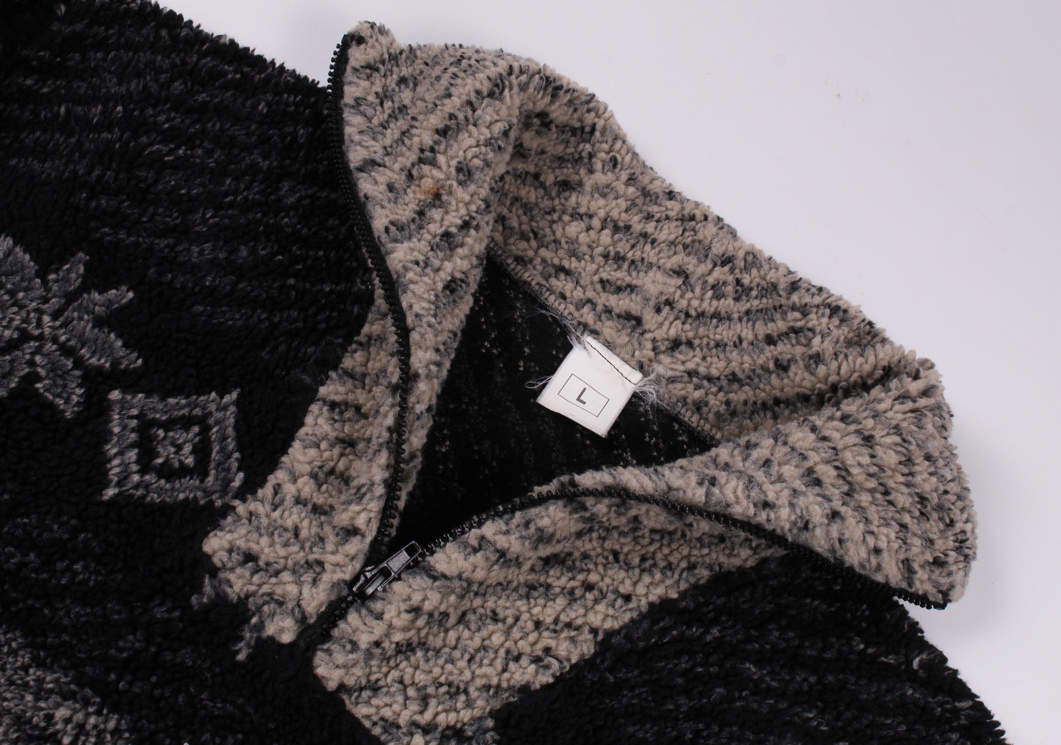 Other Vintage 90's Fluffy Collared Fleece Jumper Size US L / EU 52-54 / 3 - 4 Thumbnail