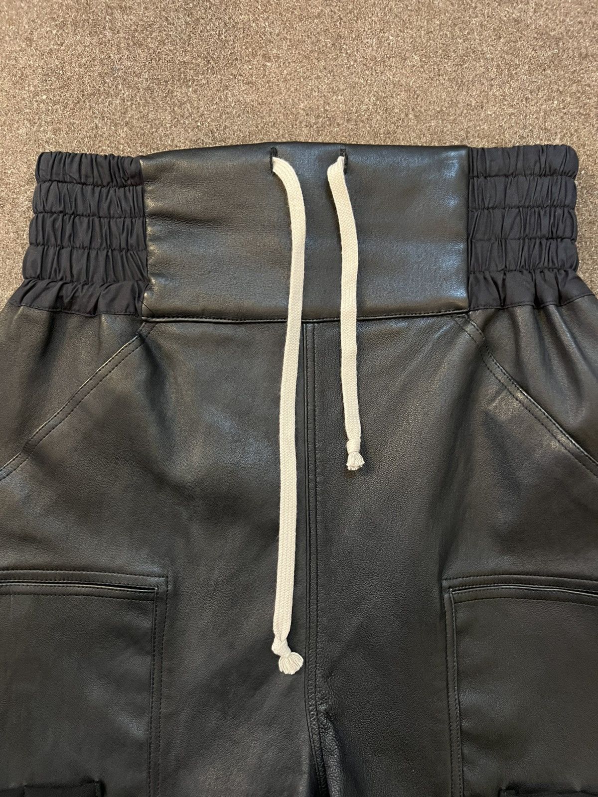 Rick Owens Rick Owens FW14 Moody Leather Boxing Shorts Size US 28 / EU 44 - 4 Thumbnail