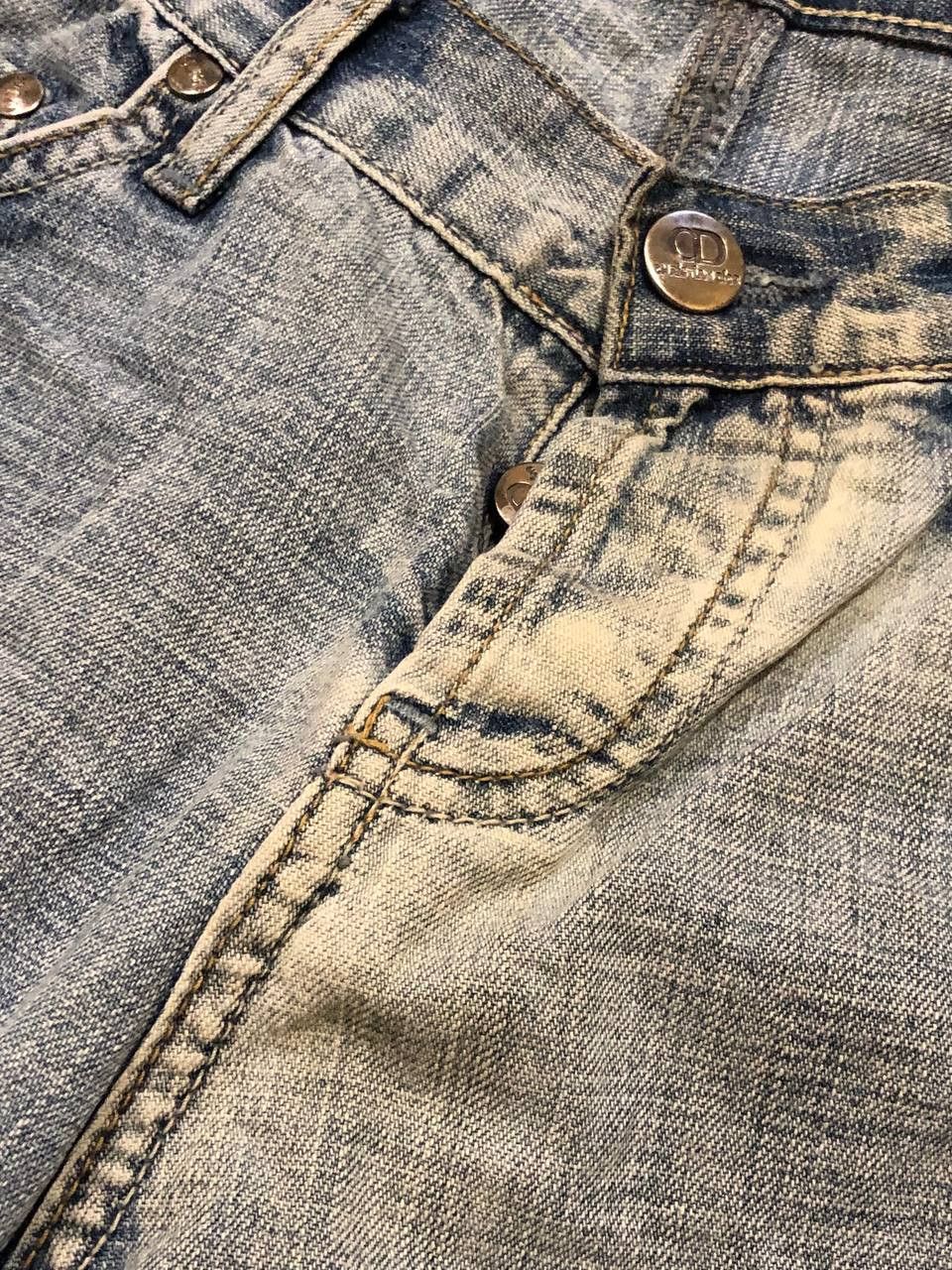 Dior blue jeans Christian Dior crazy Y2K luxury vintage size 30 Size 30" / US 8 / IT 44 - 11 Thumbnail