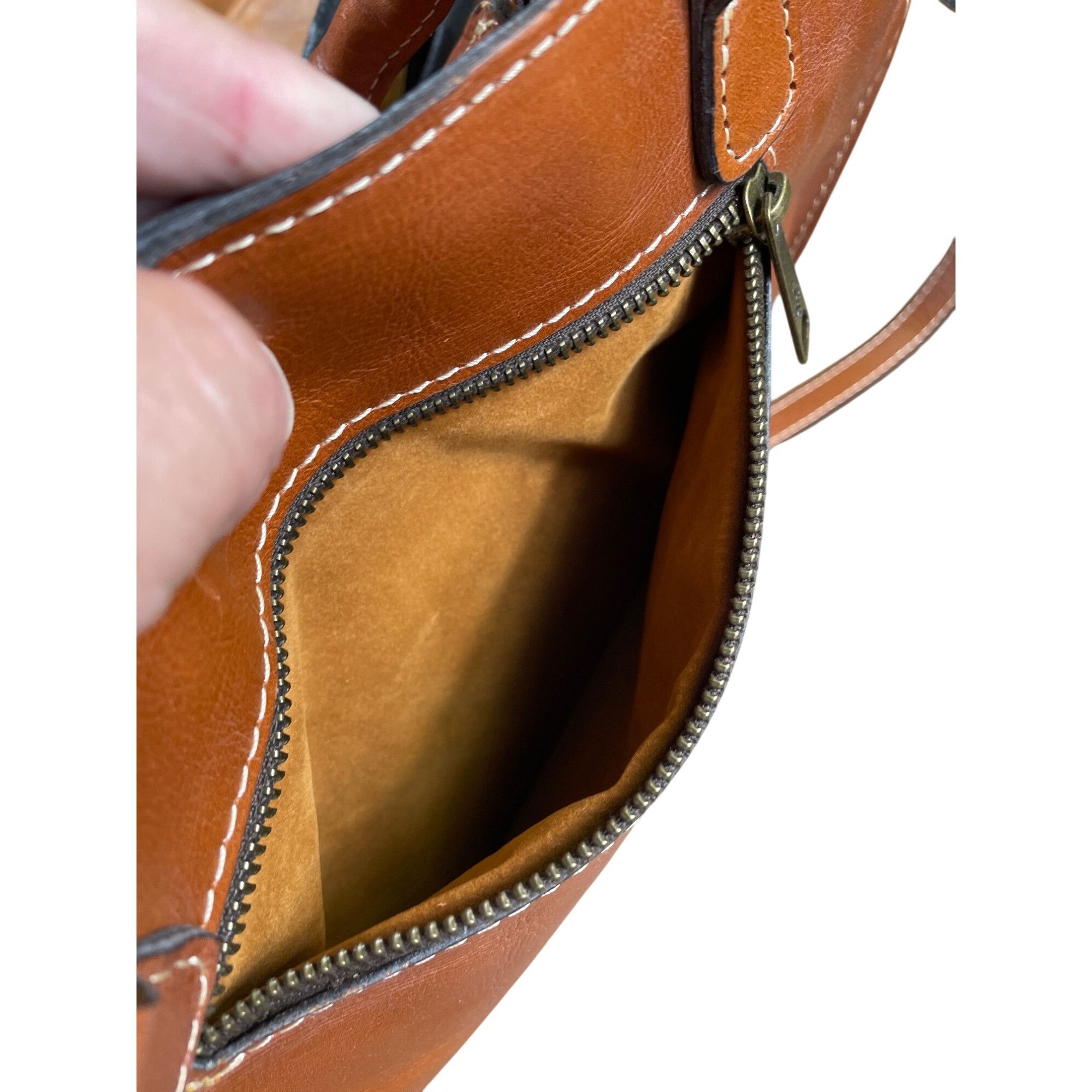 Patricia Nash Patricia Nash Womens Brown Italian Leather Handbag Shoulder Size ONE SIZE - 15 Thumbnail