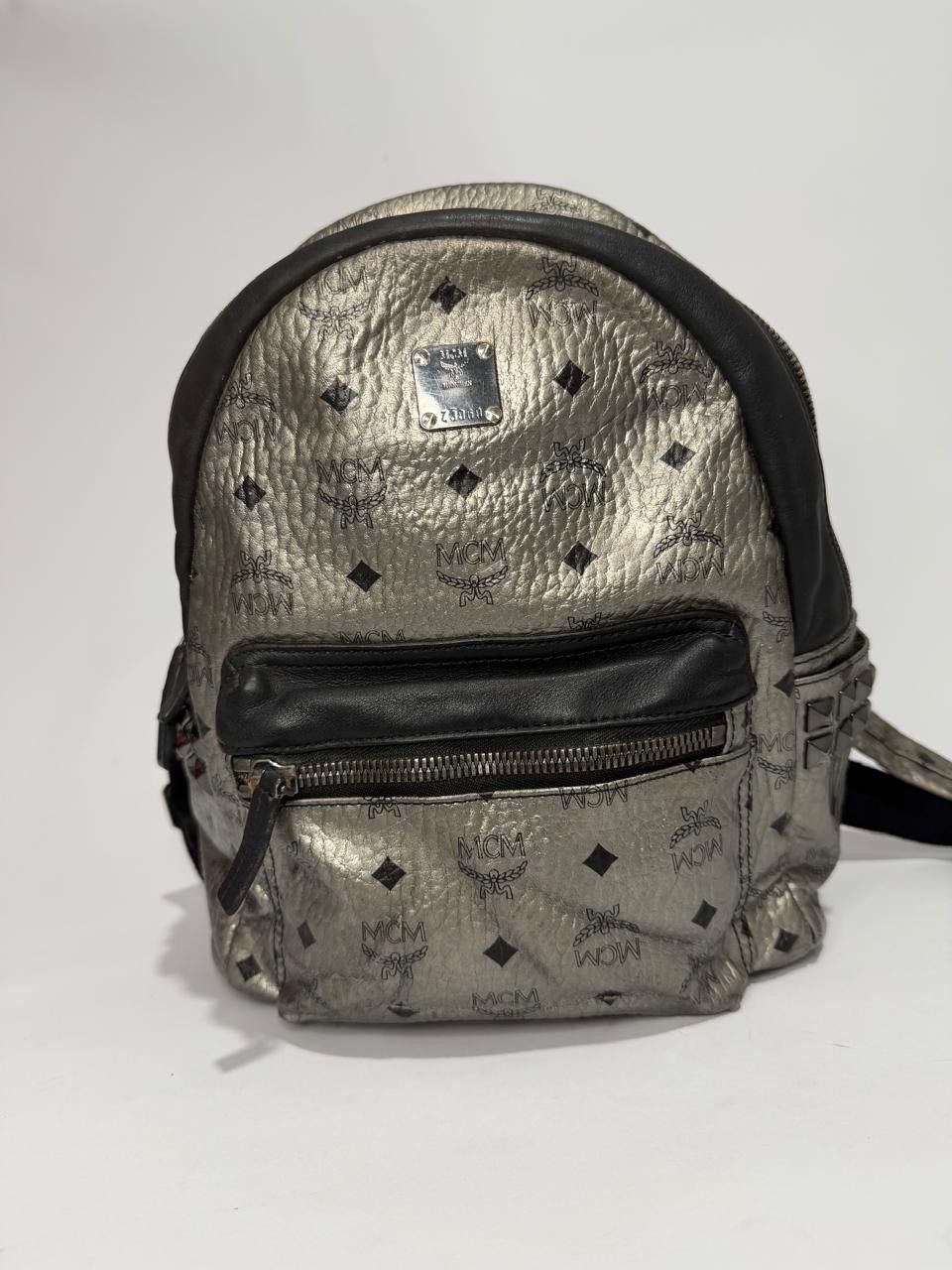 MCM MCM Unisex Visetos Studded Small Stark M Backpack Size ONE SIZE - 1 Thumbnail