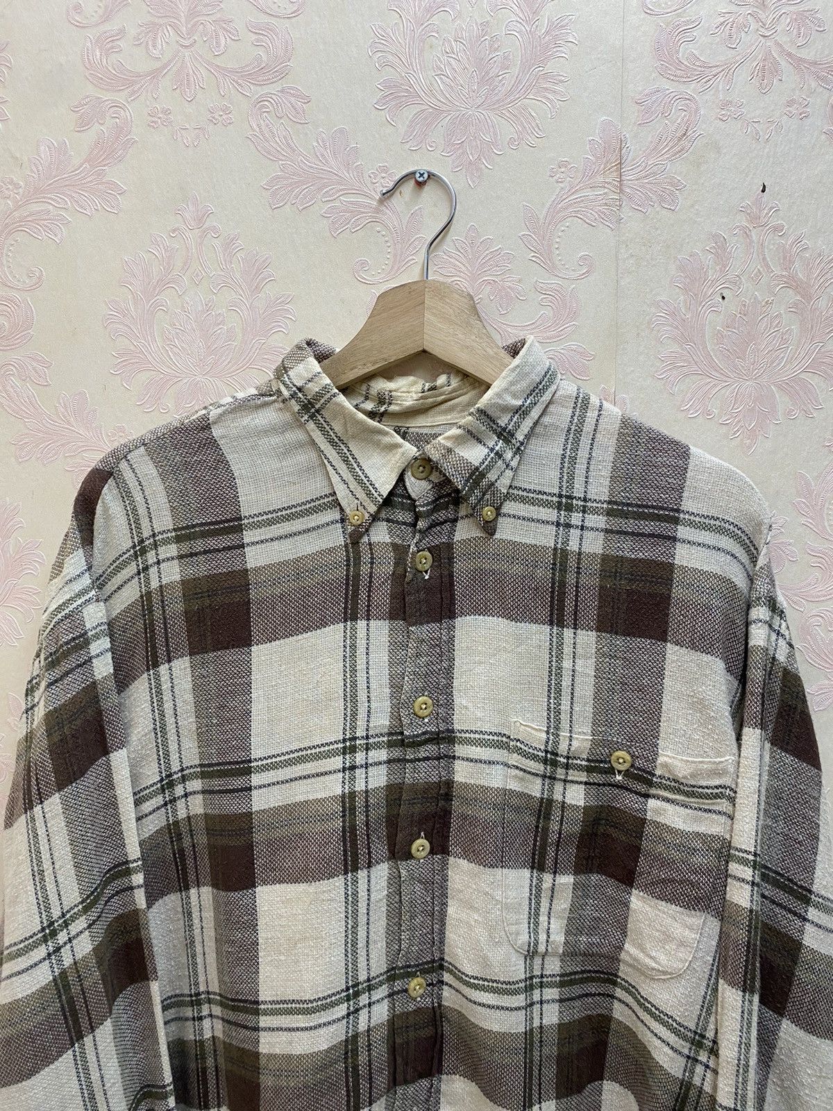 Japanese Brand × Vintage Vintage Miracle Clare Plaid Tartan Flannel Shirt Size US L / EU 52-54 / 3 - 3 Thumbnail