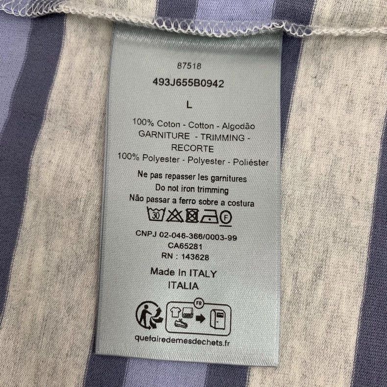 Dior Dior Striped Dog Embroidery Cotton TShirt-2506 Size L / US 10 / IT 46 - 8 Thumbnail