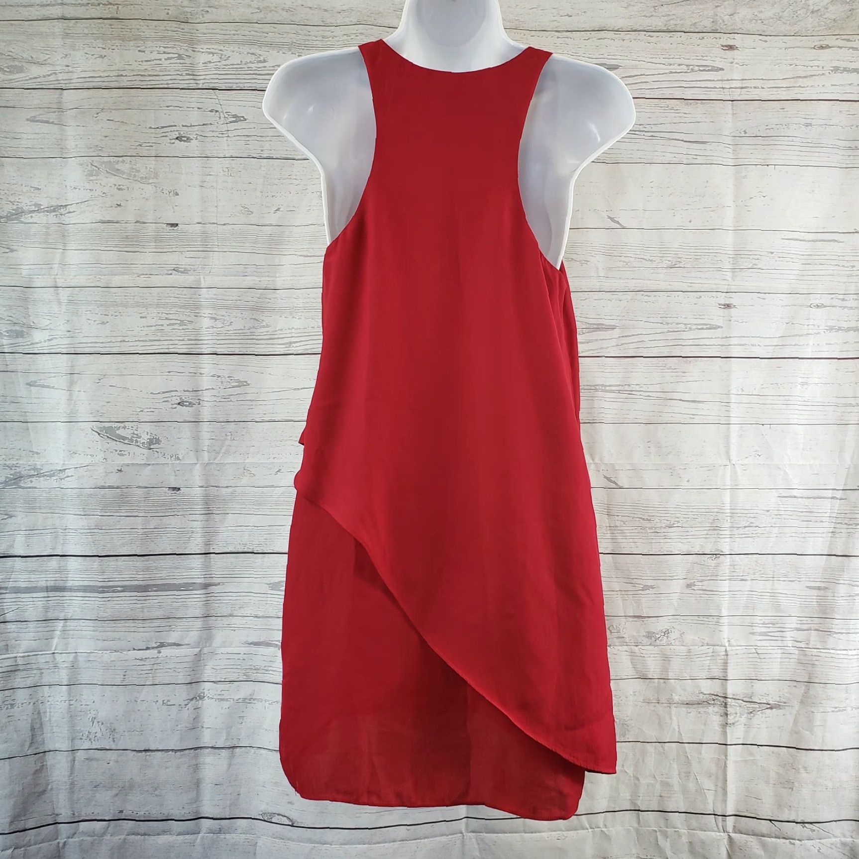 Vintage Silence + Noise Tank Top Womens Small Solid Red Scoop Neck Sleeveless Polyester Casual Size S / US 4 / IT 40 - 3 Thumbnail