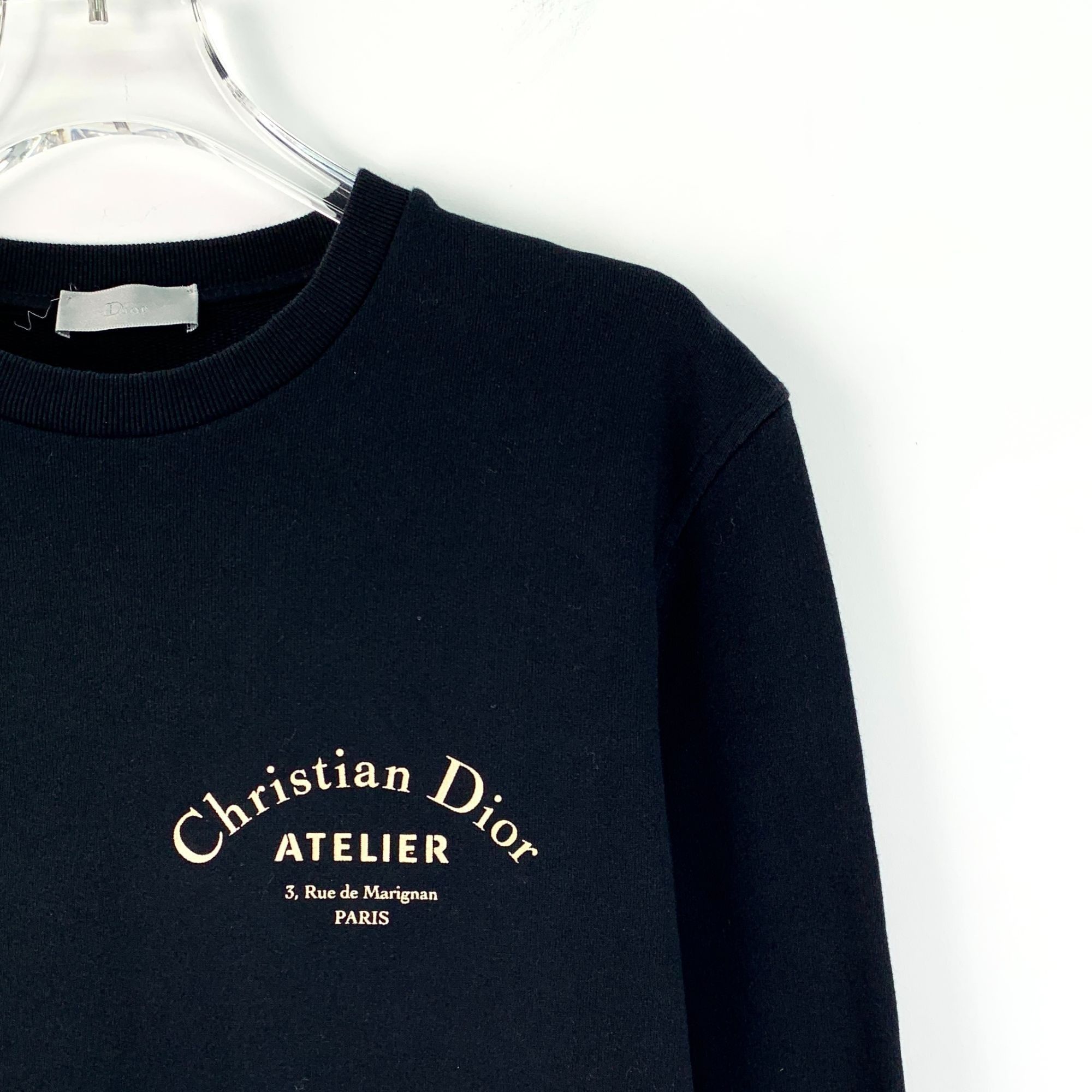 Christian Dior Atelier Black Cotton Long-Sleeve Round-Neck L