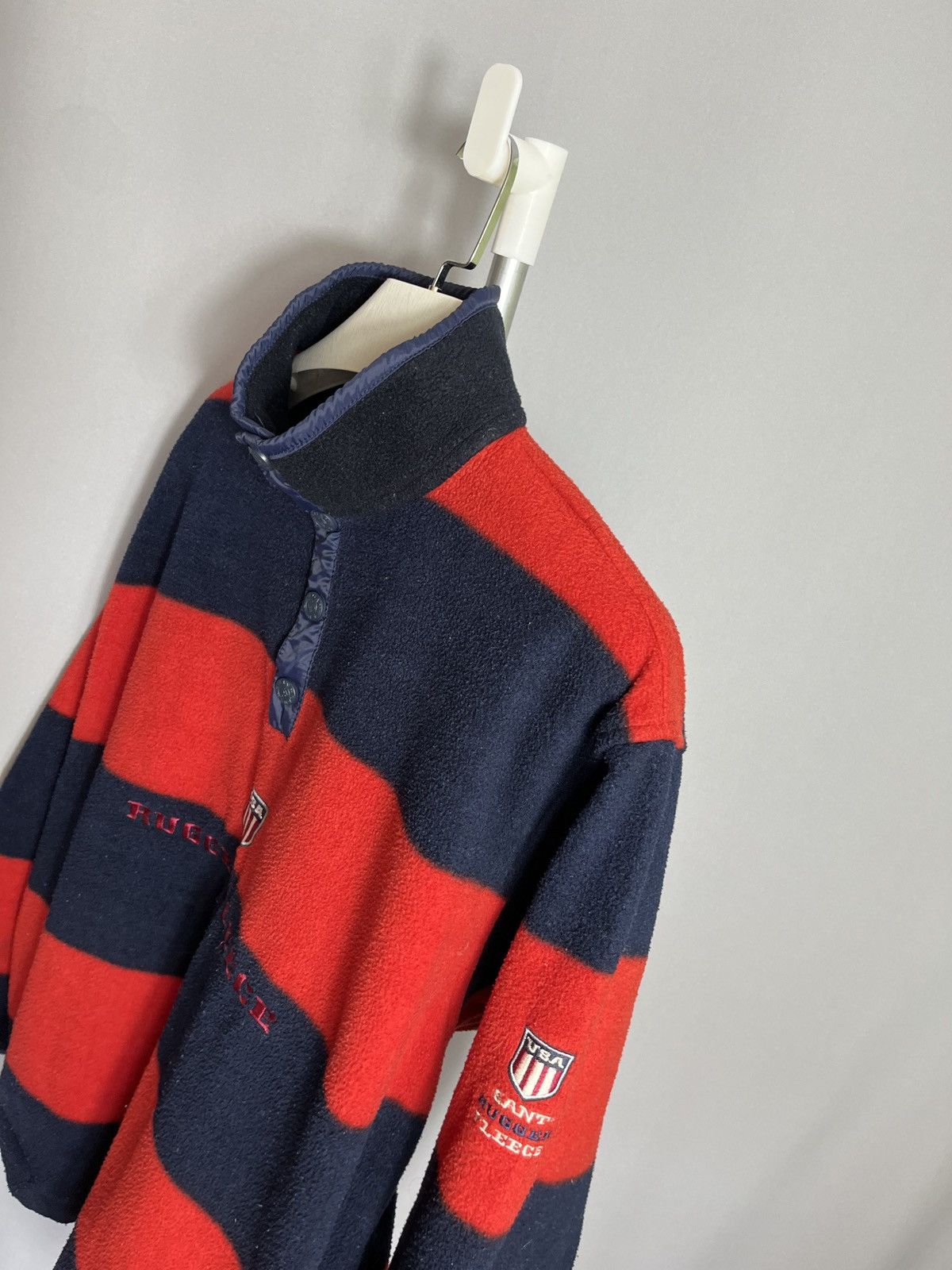Gant × Vintage GANT RUGGER FLEECE USA Embroidery Logo Half Snap Oversize Size US M / EU 48-50 / 2 - 5 Thumbnail