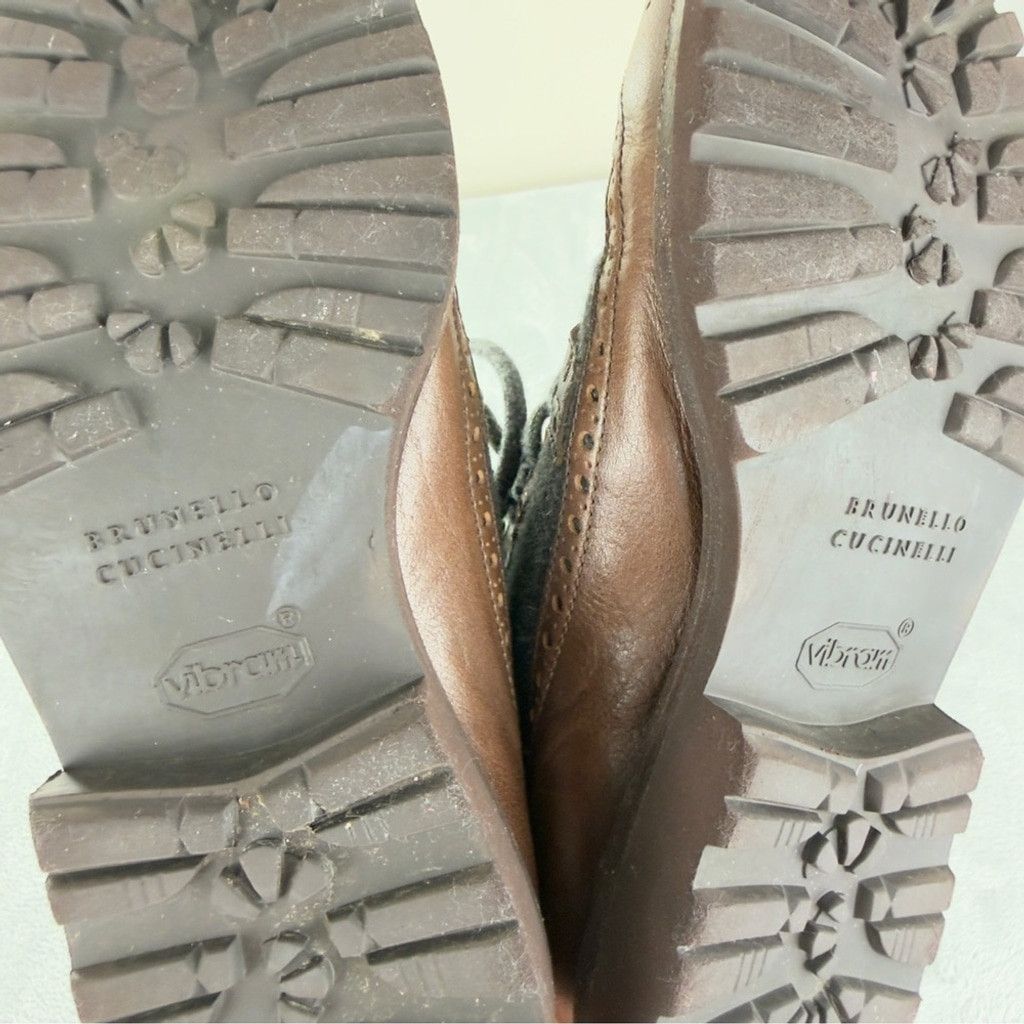 Brunello Cucinelli Men Sz 8 US/7 UK/41 EU Leather Vibram