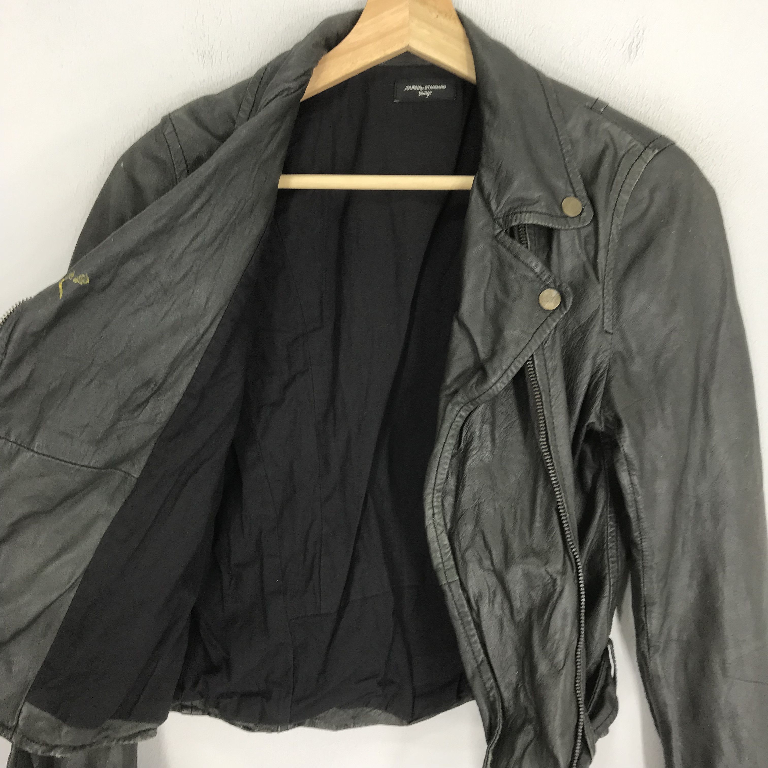 Japanese Brand Vintage Journal Standard Sheep Skin Leather Double Collar Size US S / EU 44-46 / 1 - 5 Thumbnail