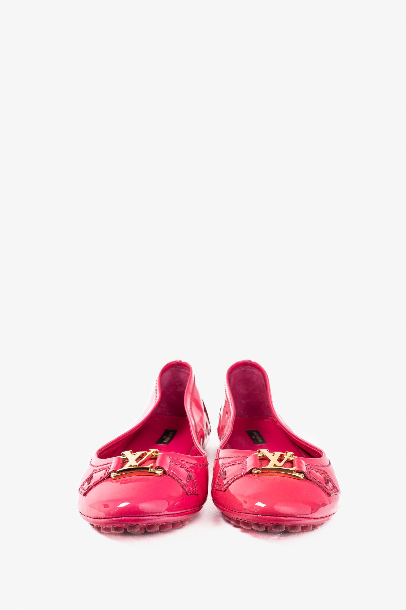 Louis Vuitton Louis Vuitton Rose Pop LV Oxford Patent Ballerina Flats Size US 8.5 / IT 38.5 - 3 Thumbnail