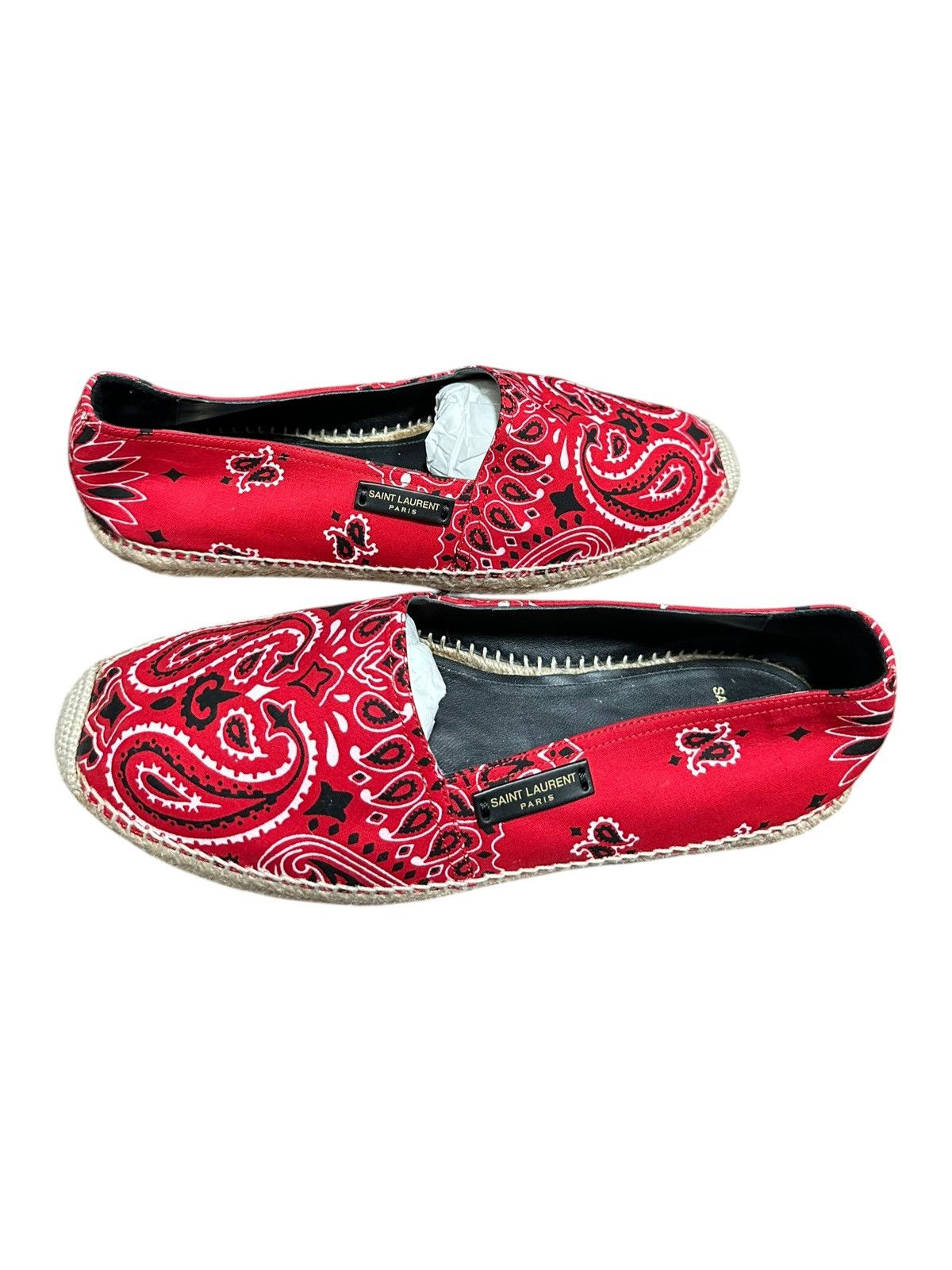 Saint Laurent Paris × Yves Saint Laurent Saint Laurent Red Bandana Espadrilles Size US 10 / EU 43 - 2 Thumbnail