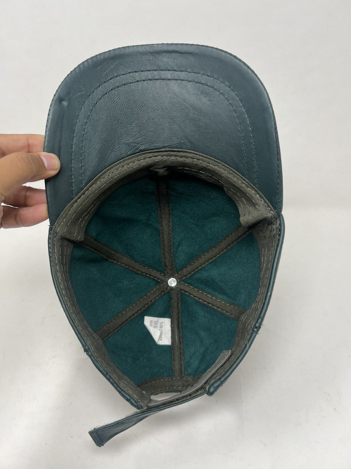 Japanese Brand Genuide Leather Suade Strapback Hat Size ONE SIZE - 9 Thumbnail