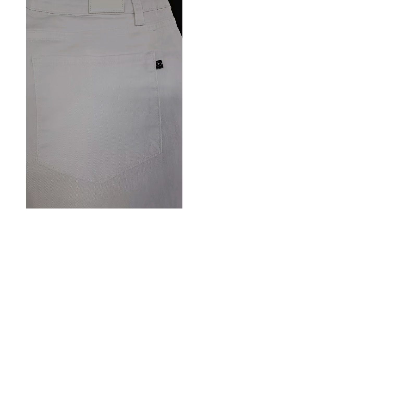 Vintage NWT Tahari Women Olivia Mid Rise Straight Skinny Pants White Size 16P Slim Fit Chino 26in Inseam Size 38" / US 16 / IT 52 - 9 Thumbnail