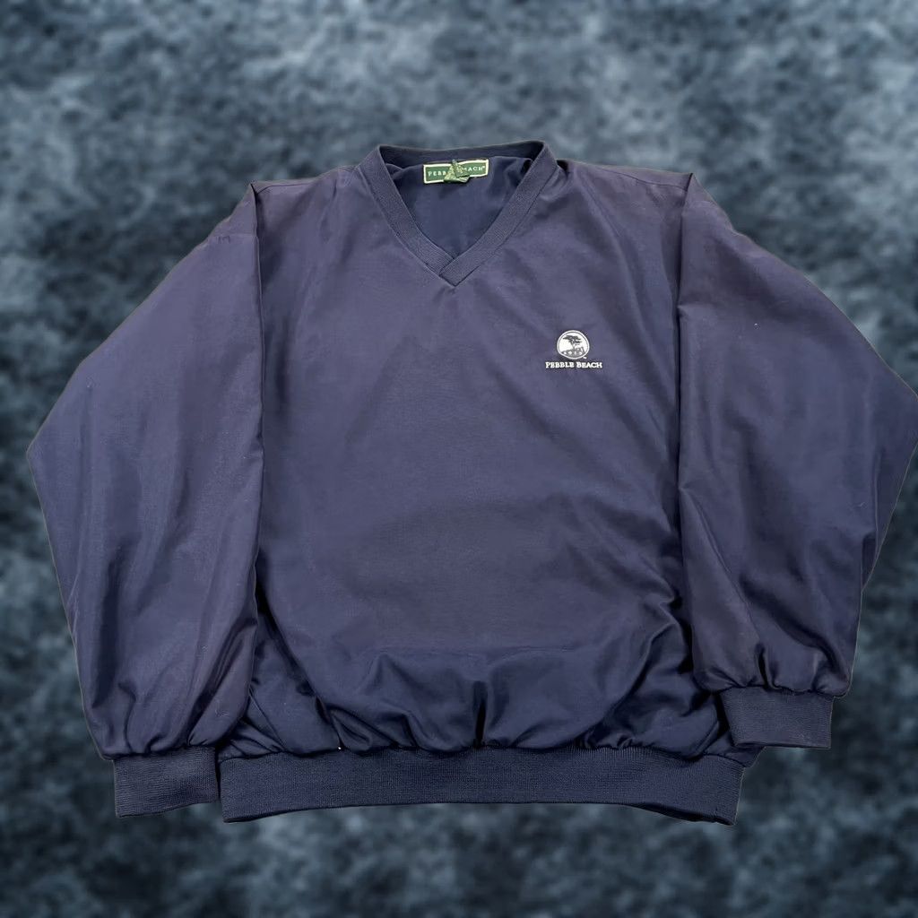 Vintage VINTAGE Pebble Beach Golf Jacket Mens Medium Blue Windbreaker Pullover 90s Size US M / EU 48-50 / 2 - 1 Thumbnail