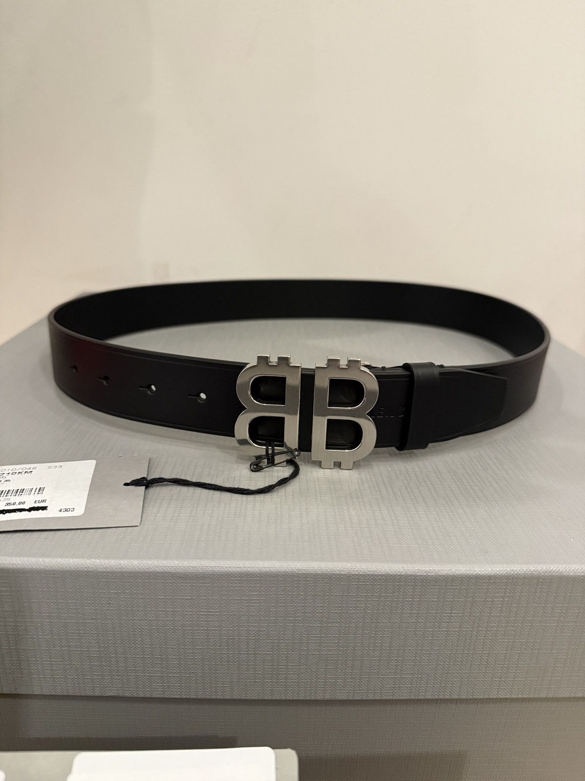 Balenciaga Crypto Logo Belt | Grailed