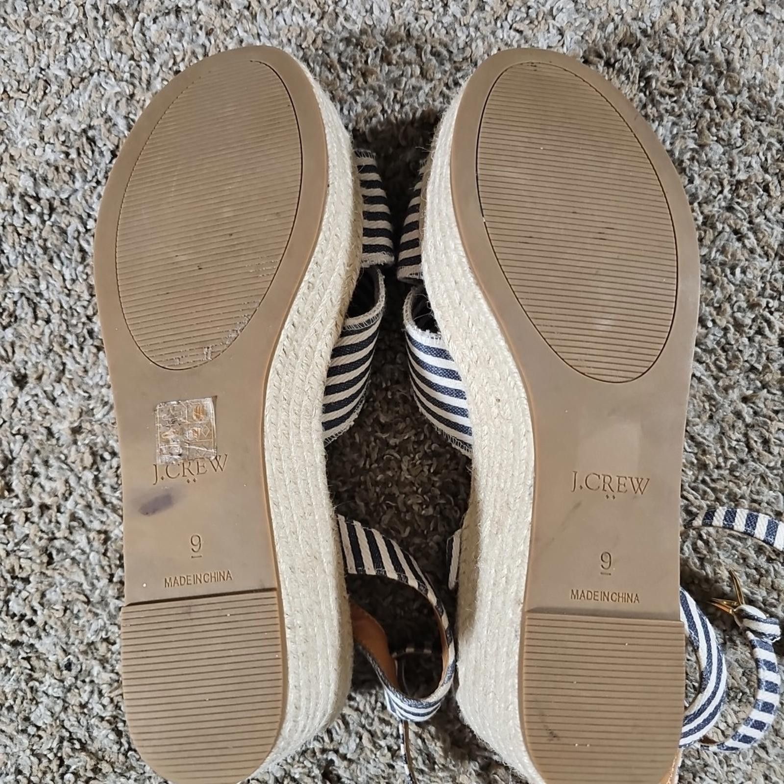 J.Crew J. Crew Sz 9 Seersucker Dockside Sisal Platform Shoes Size US 9 / IT 39 - 7 Thumbnail