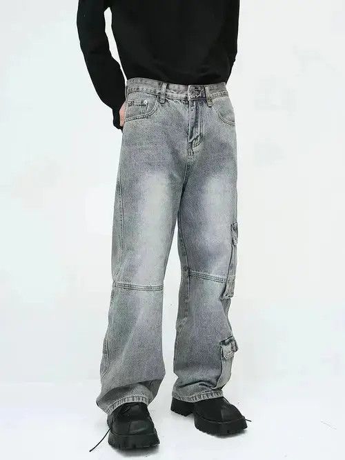 Japanese Brand × Jean Retro baggy cargo jeans with big pockets Size US 32 / EU 48 - 2 Thumbnail